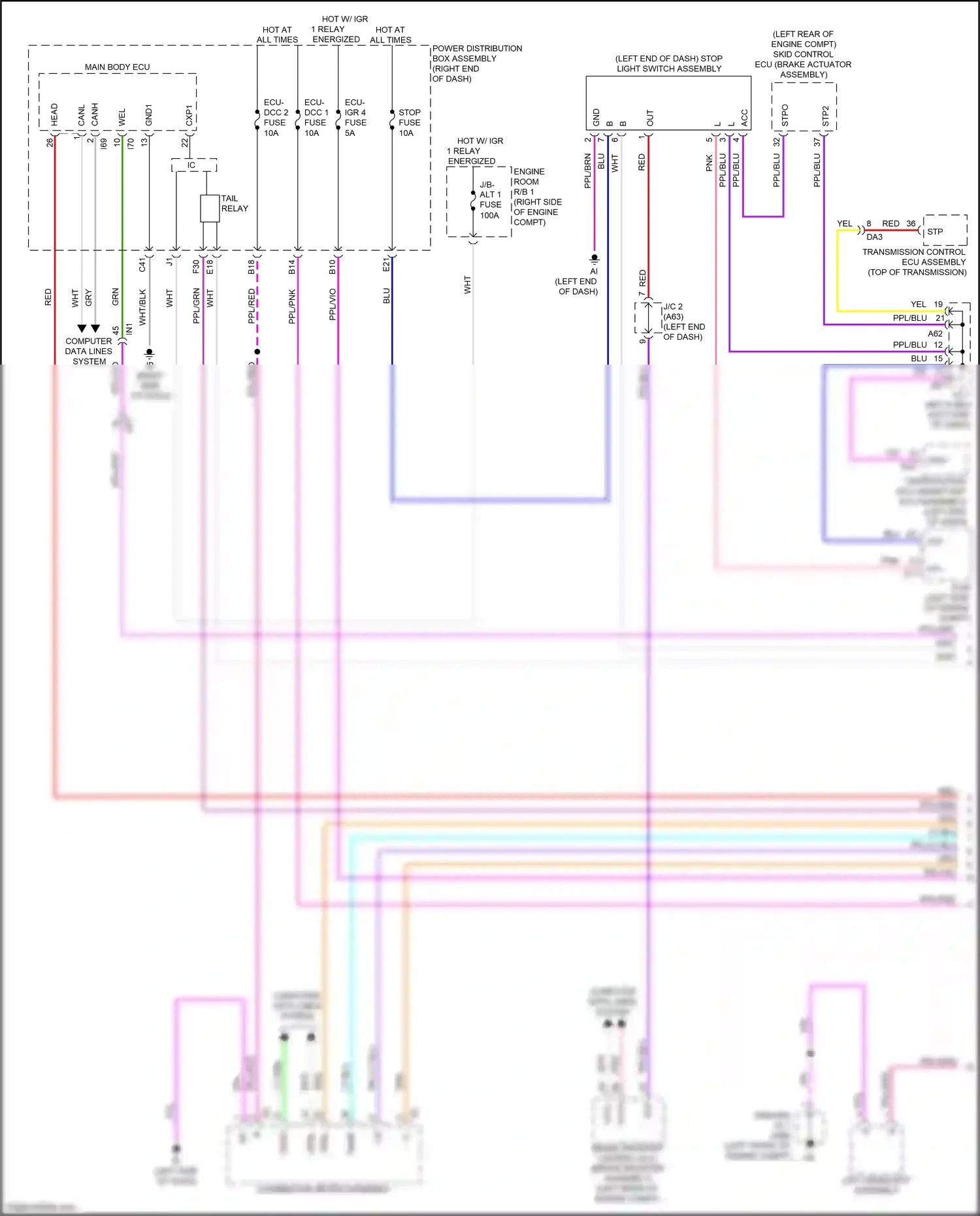 Toyota Sequoia III (2022-2024) computer data lines system wiring diagram  (14 of 99)