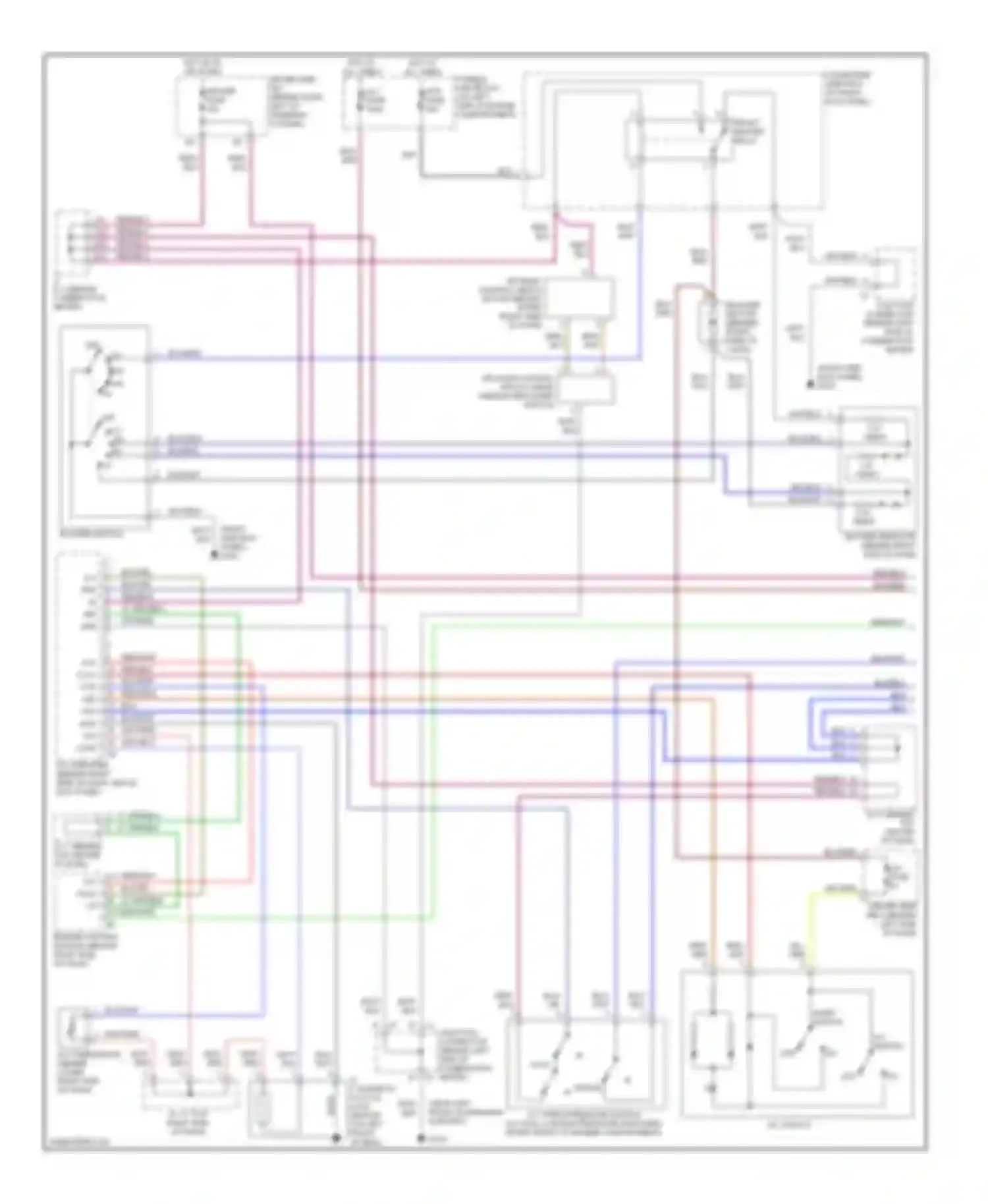 Sienna Toyota I (1997-2003): Manual a/c circuit, without towing package (1 of 2)