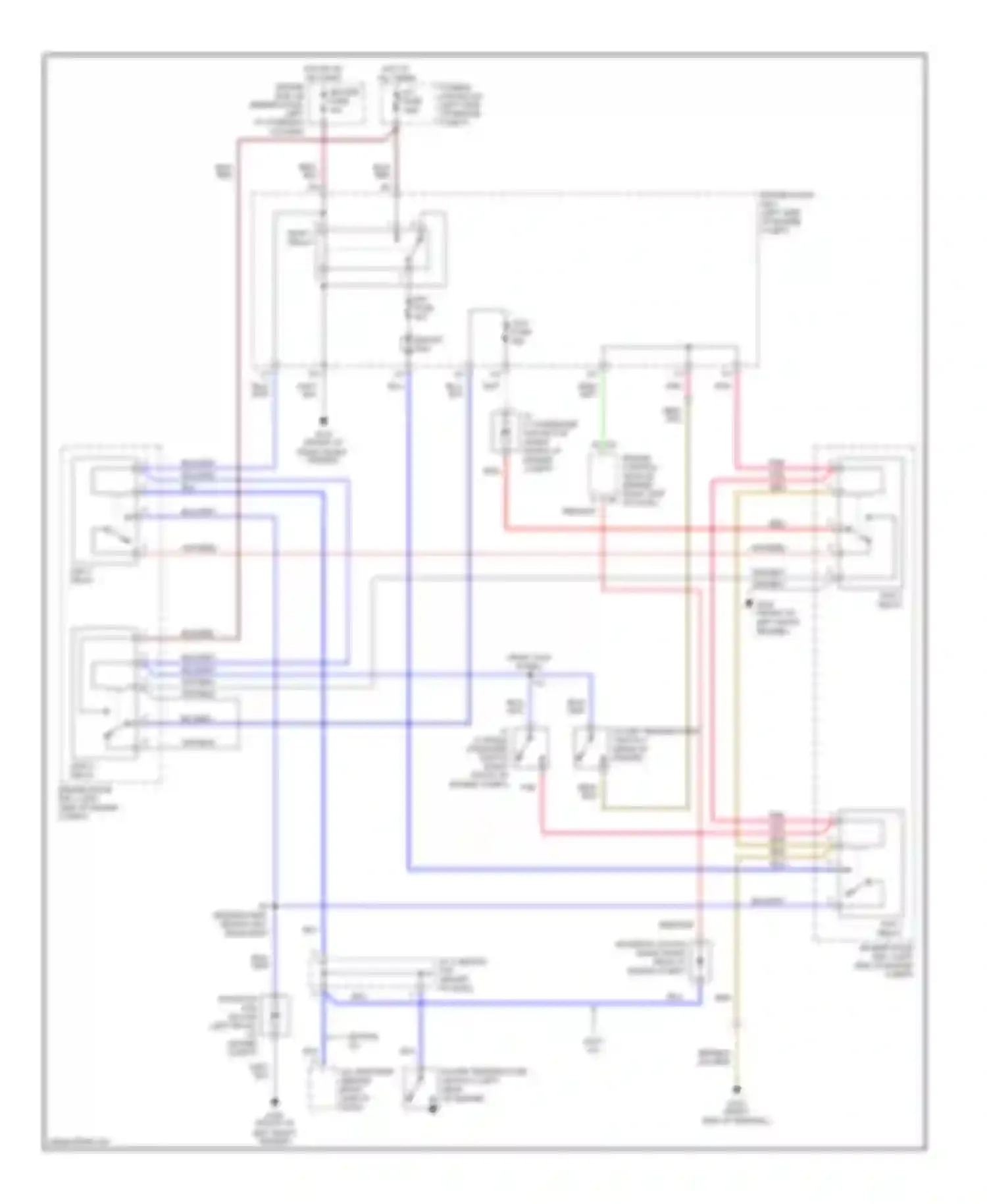 Sienna Toyota I (1997-2003): Cooling fan circuit, with towing package