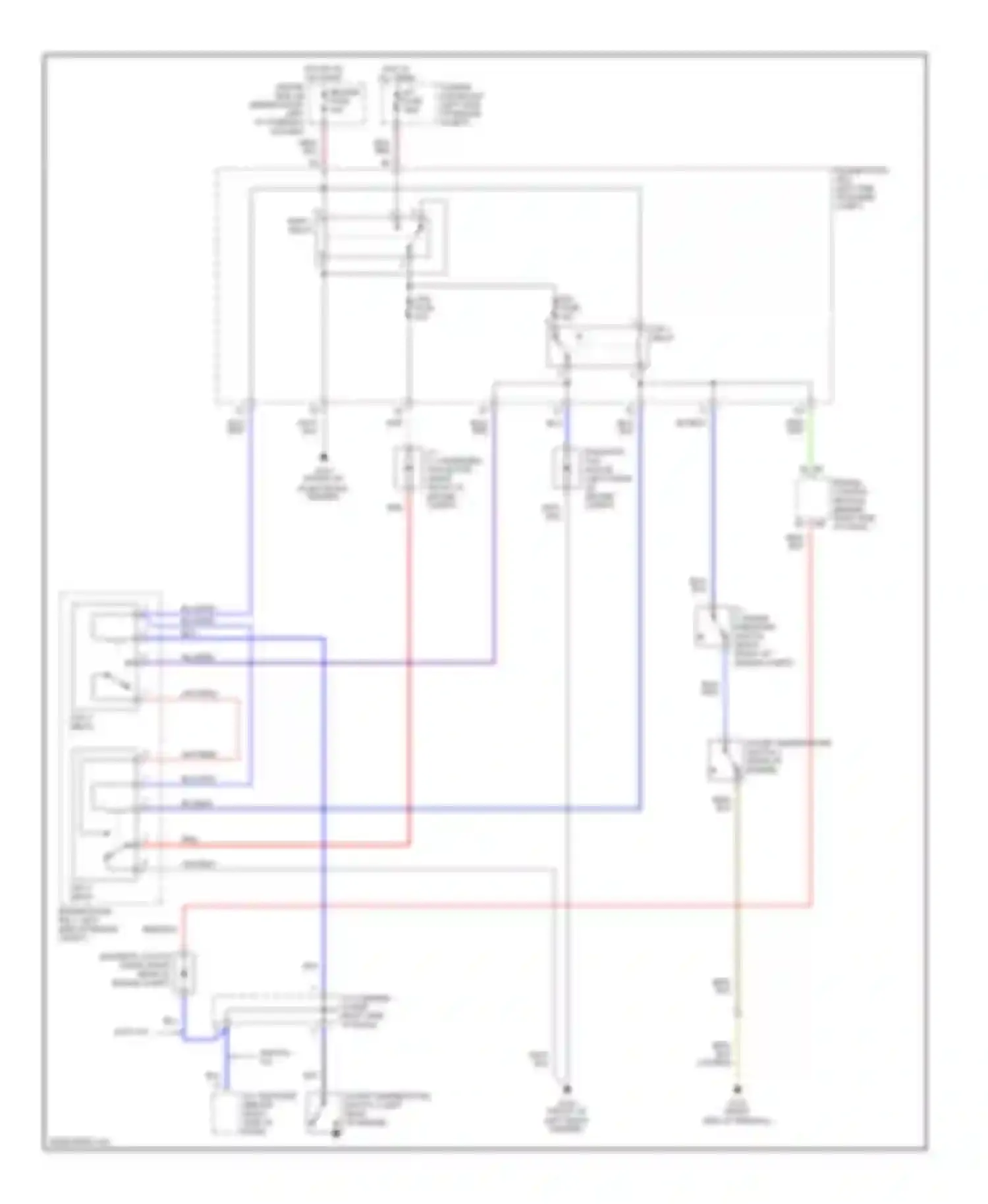 Sienna Toyota I (1997-2003): Cooling fan circuit, without towing package
