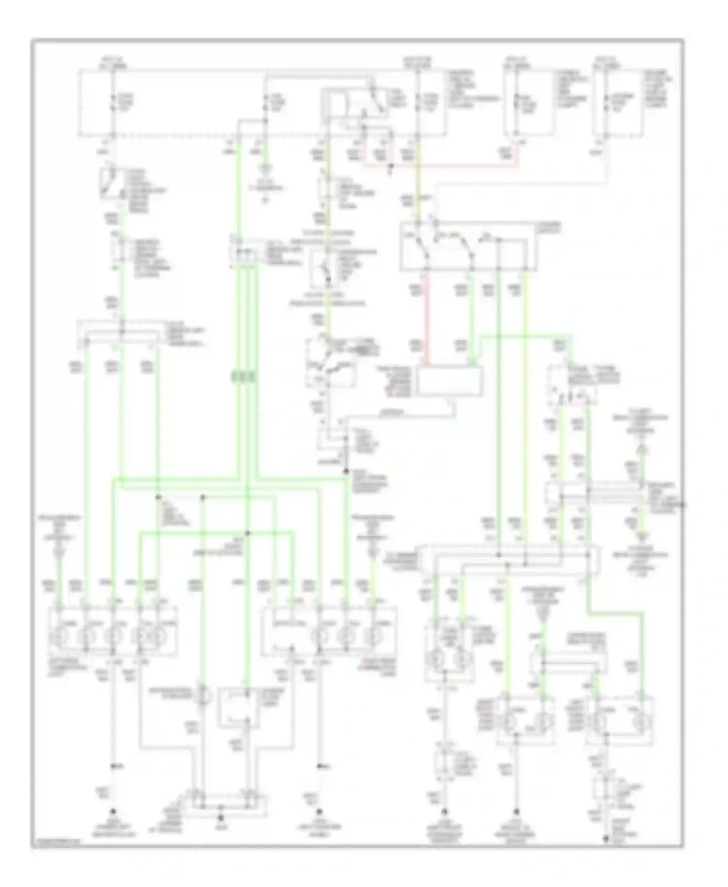 Sienna Toyota I (1997-2003): Exterior lamps circuit