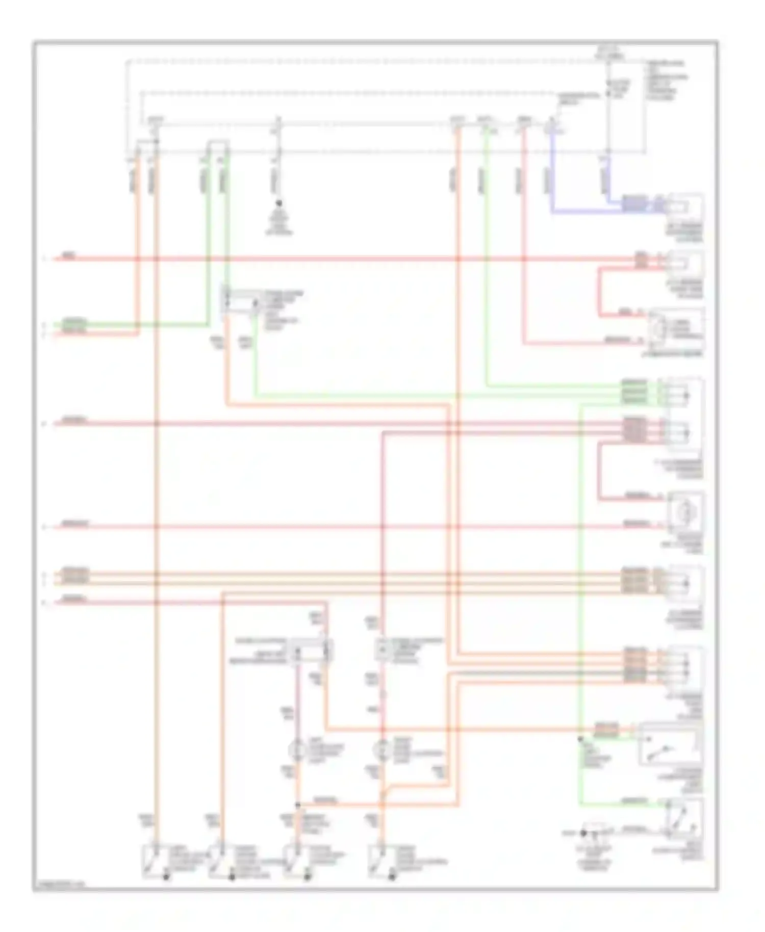 Sienna Toyota I (1997-2003): Courtesy lamps circuit, with door locks (2 of 2)