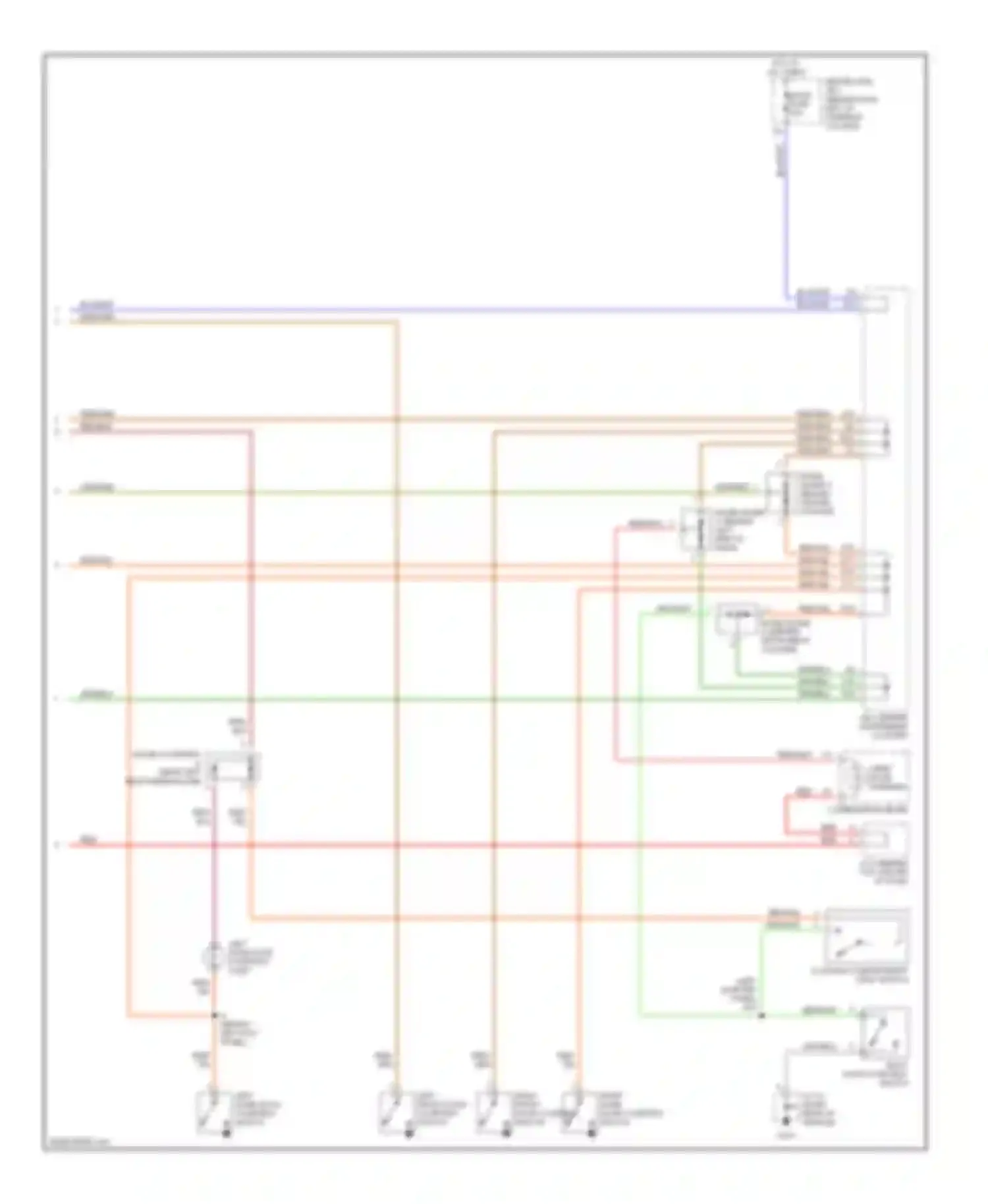 Sienna Toyota I (1997-2003): Courtesy lamps circuit, without door locks (2 of 2)