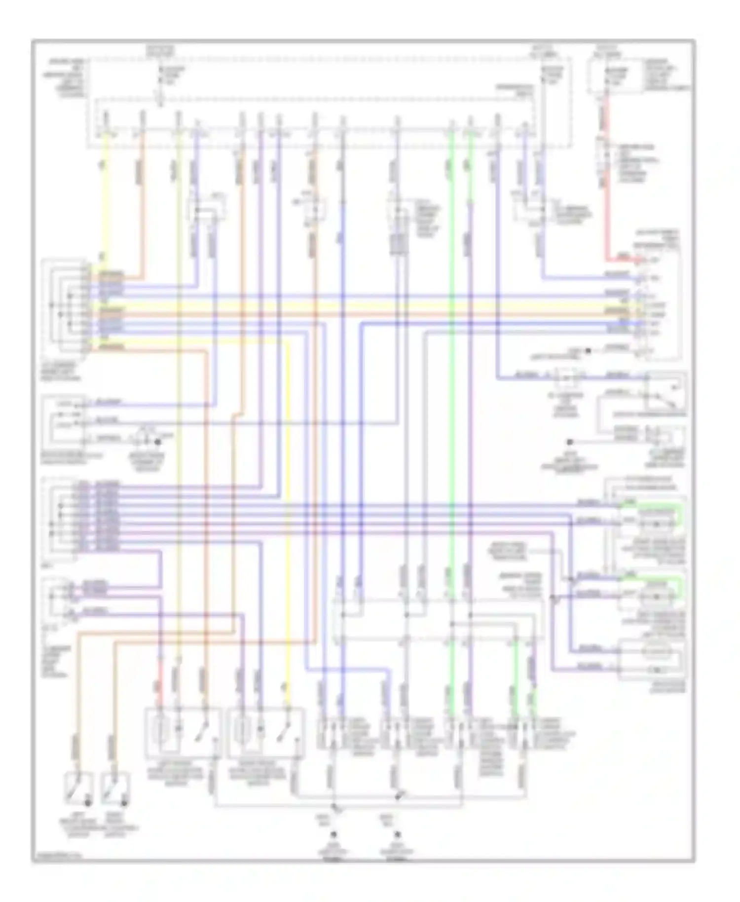 Sienna Toyota I (1997-2003): Power door lock circuit, without keyless entry