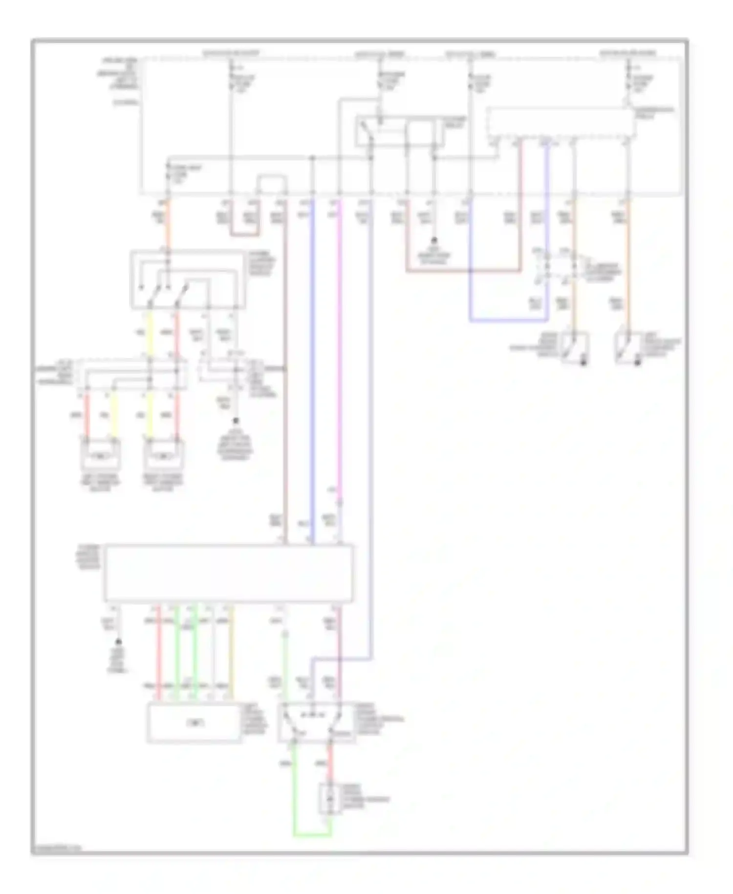 Sienna Toyota I (1997-2003): Power window circuit
