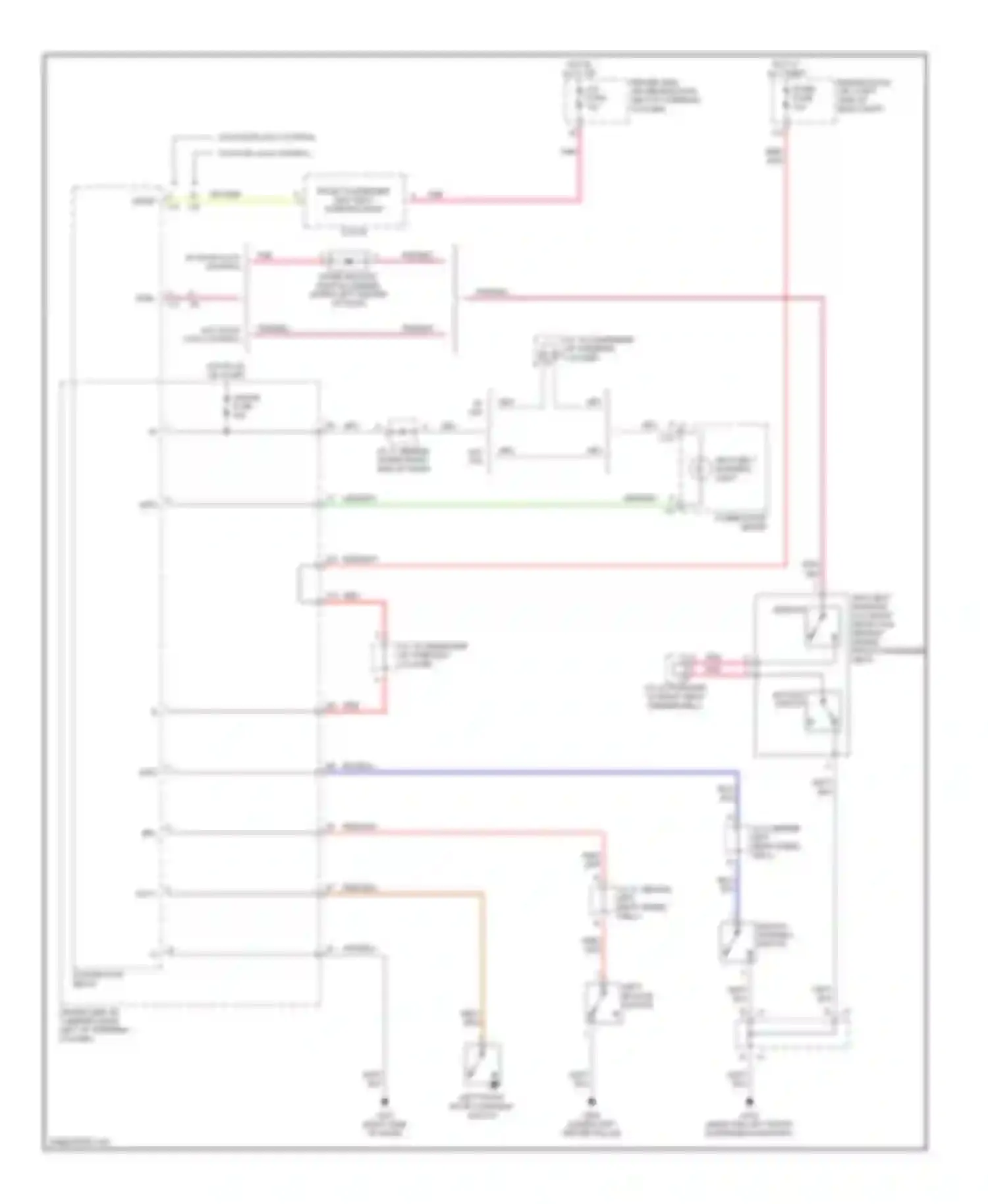 Sienna Toyota I (1997-2003): Warning system circuits
