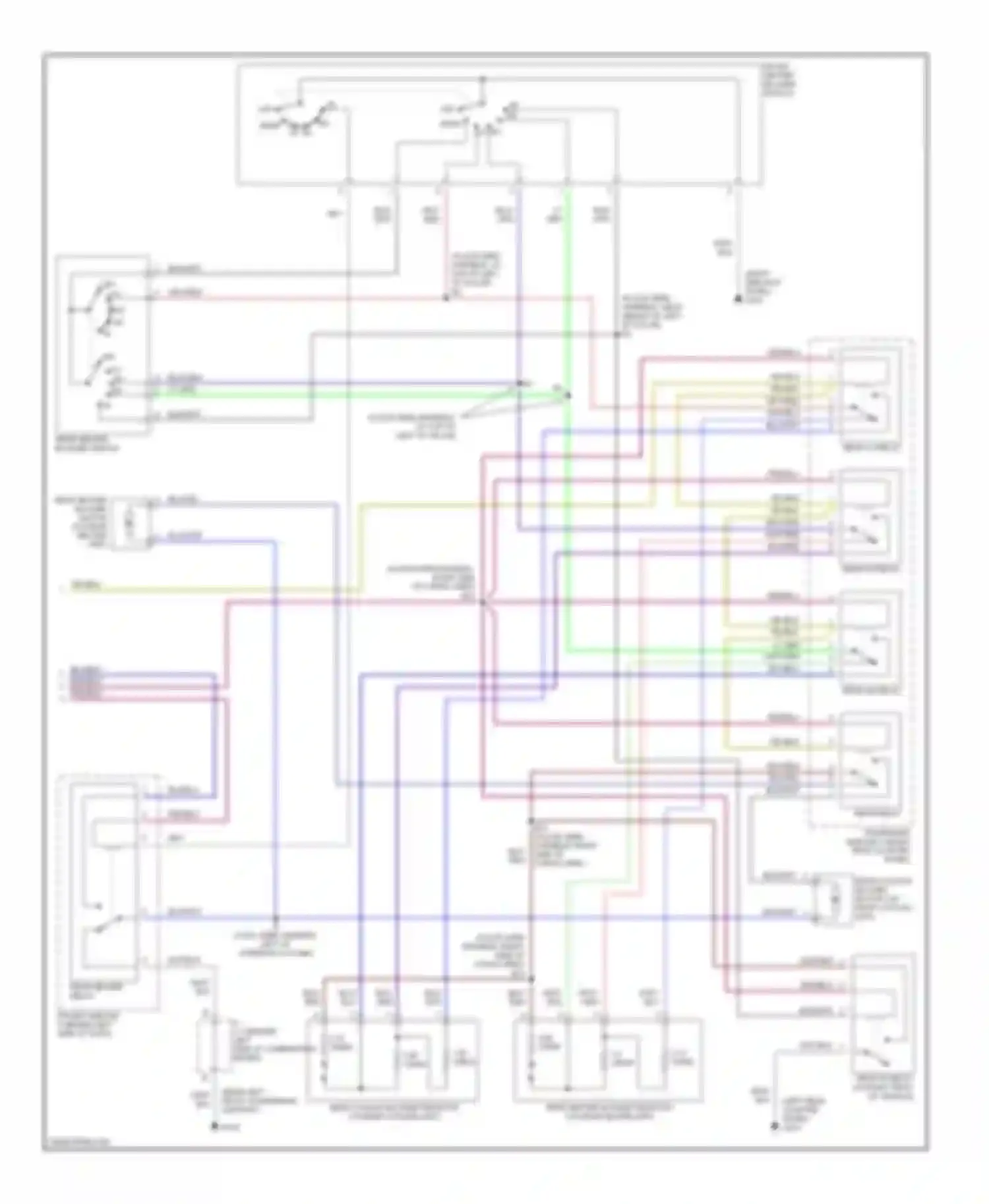 Wiring diagram front heater blower switch for Toyota Sienna I (1997-2003) (3 of 3)