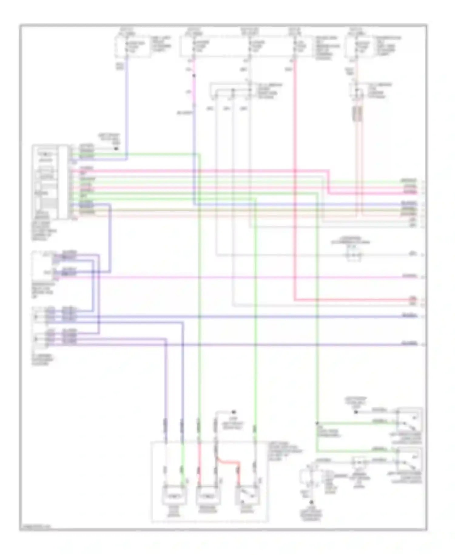 Wiring diagram left rear power slide door control switch for Toyota Sienna I (1997-2003) (3 of 3)