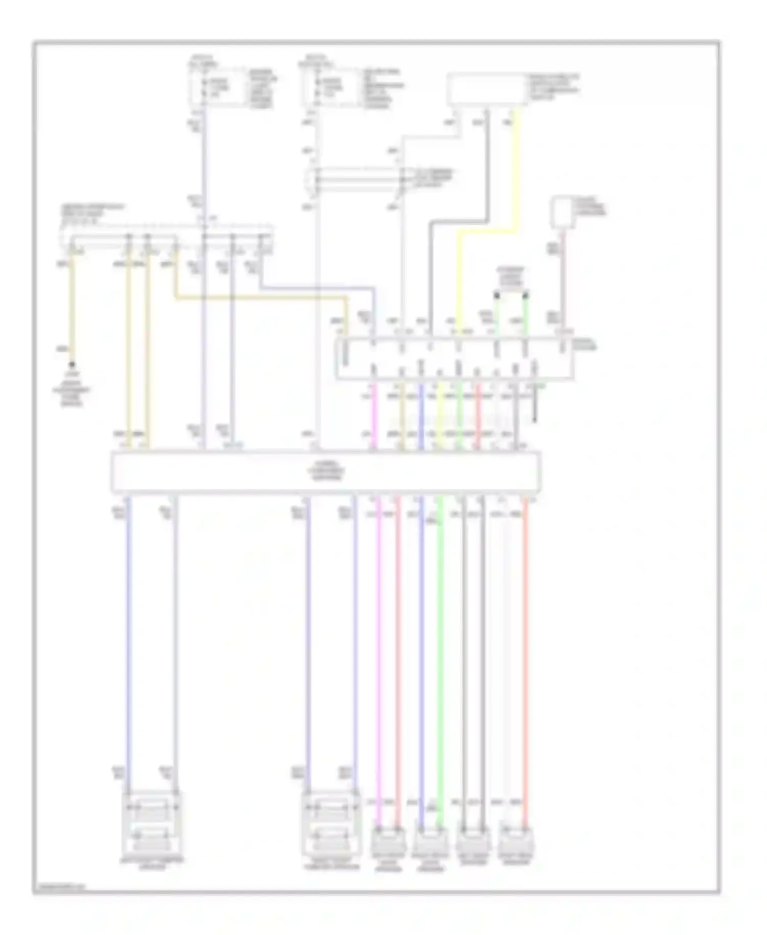 Wiring diagram left rear speaker for Toyota Sienna I (1997-2003) (2 of 2)