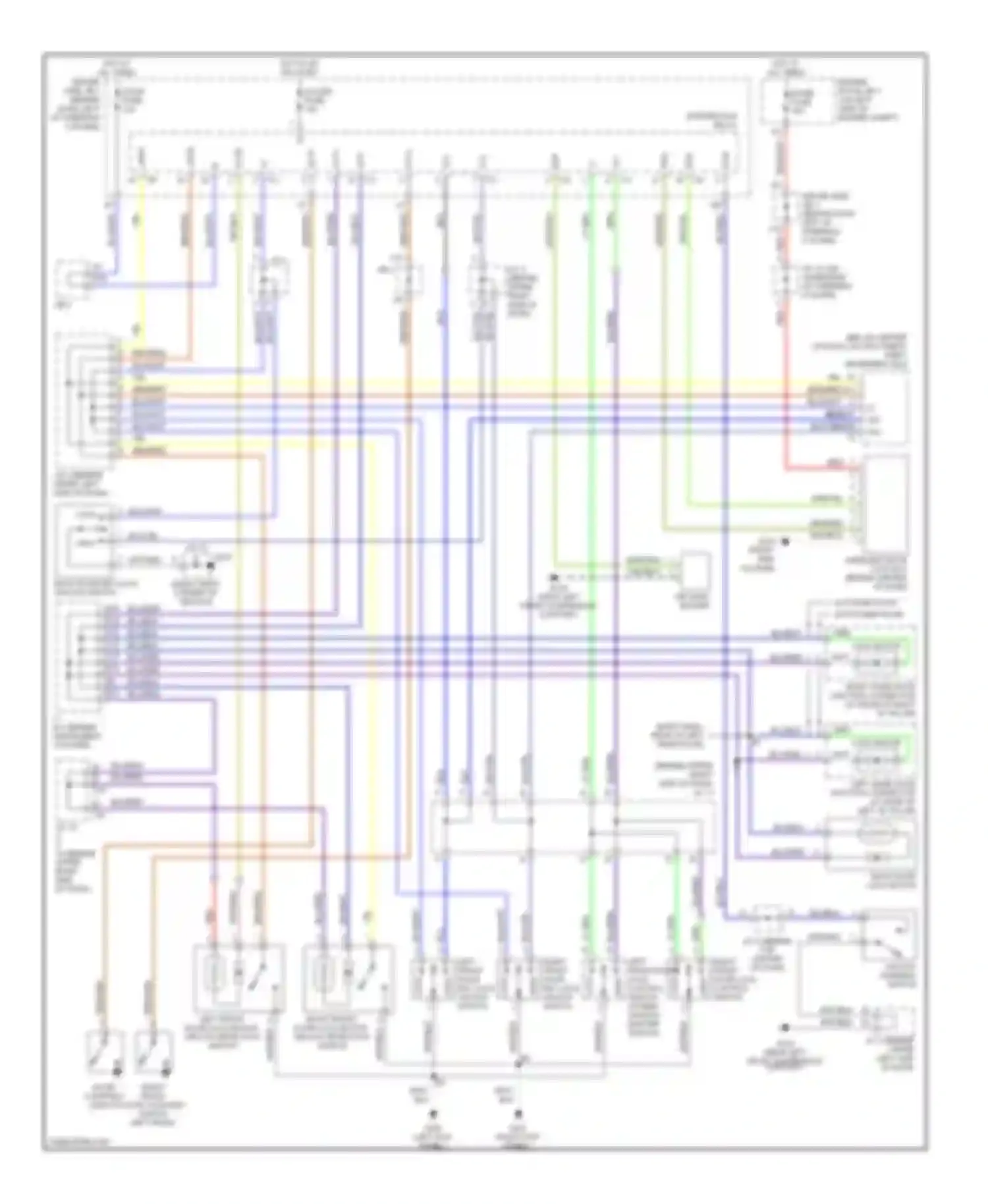 Wiring diagram right front door key lock/ unlock switch for Toyota Sienna I (1997-2003) (2 of 3)