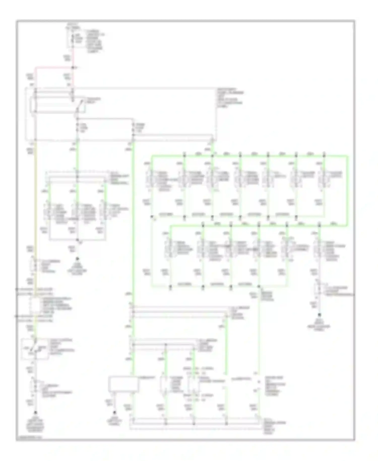 Wiring diagram right front power slide door control switch for Toyota Sienna I (1997-2003) (2 of 2)