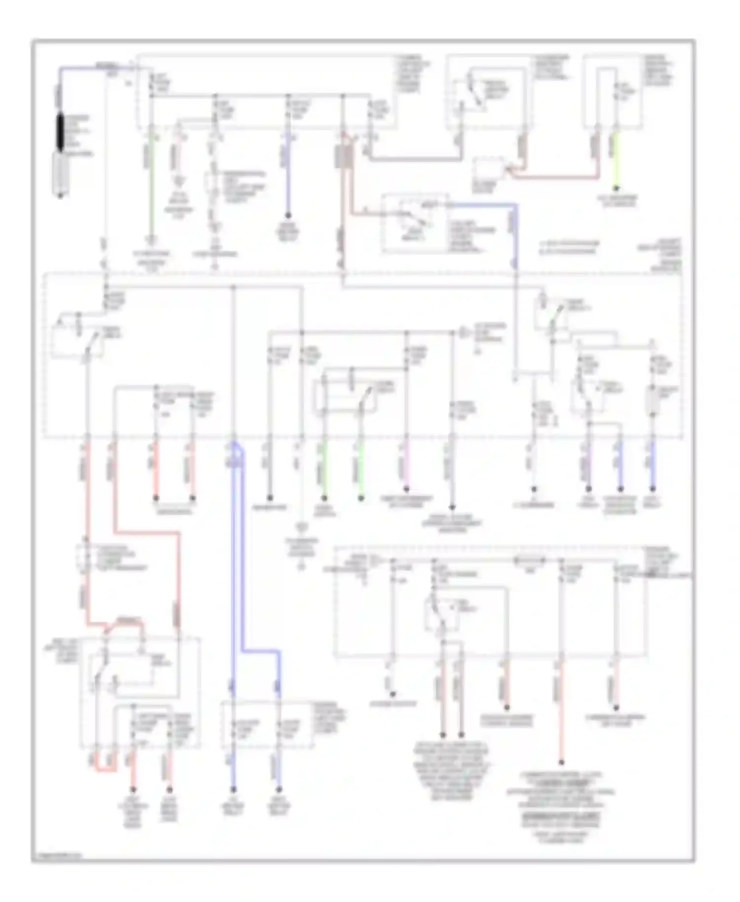 Wiring diagram right head fuse left head fuse for Toyota Sienna I (1997-2003) (1 of 1)