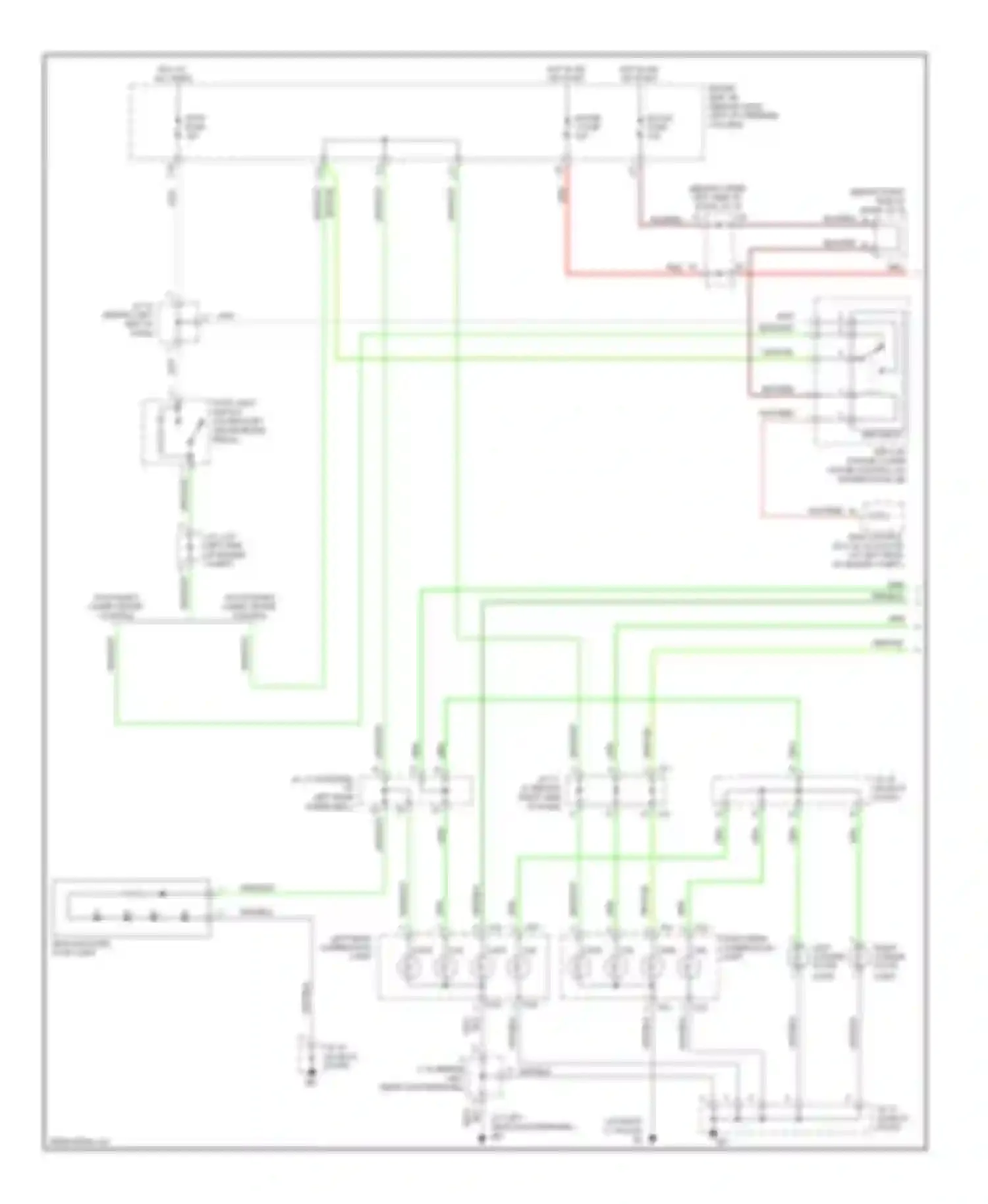 Sienna Toyota II facelift (2005-2010): Exterior lamps circuit (1 of 2)