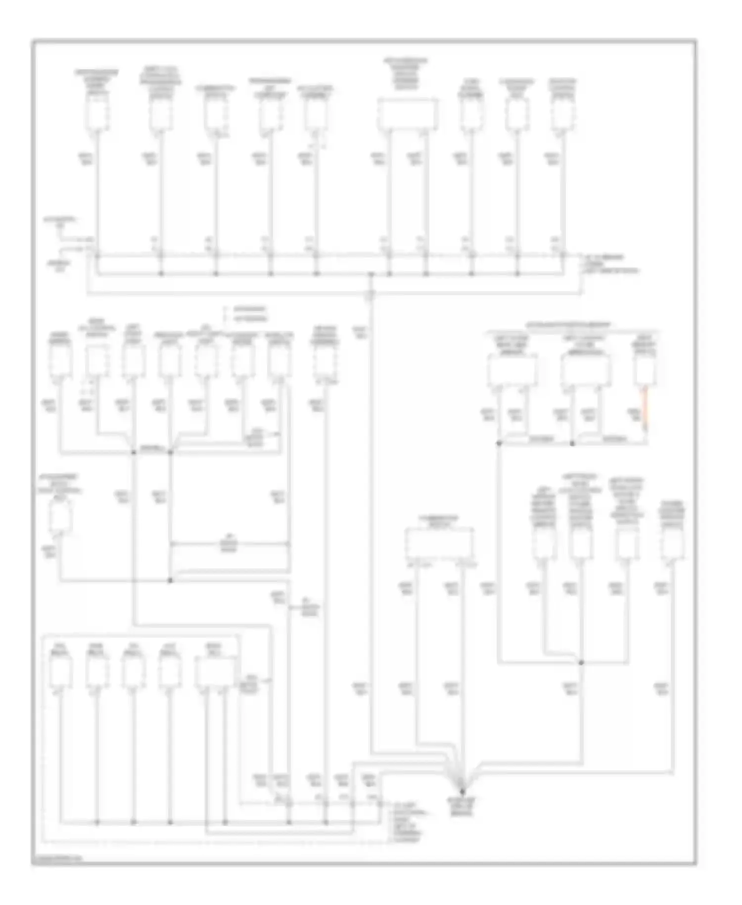 Sienna Toyota II facelift (2005-2010): Ground distribution circuit (3 of 4)