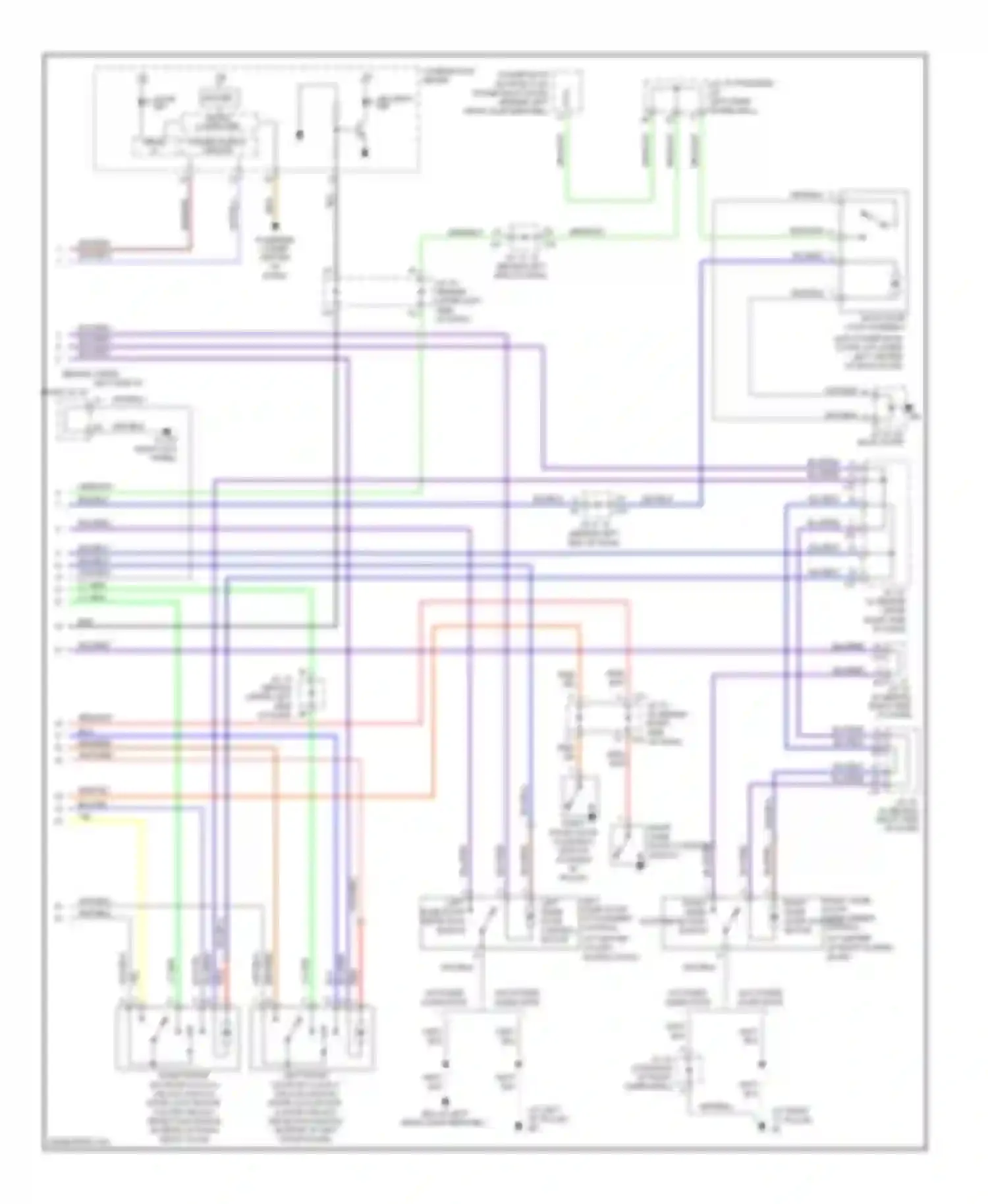 Sienna Toyota II facelift (2005-2010): Power door locks circuit (2 of 2)