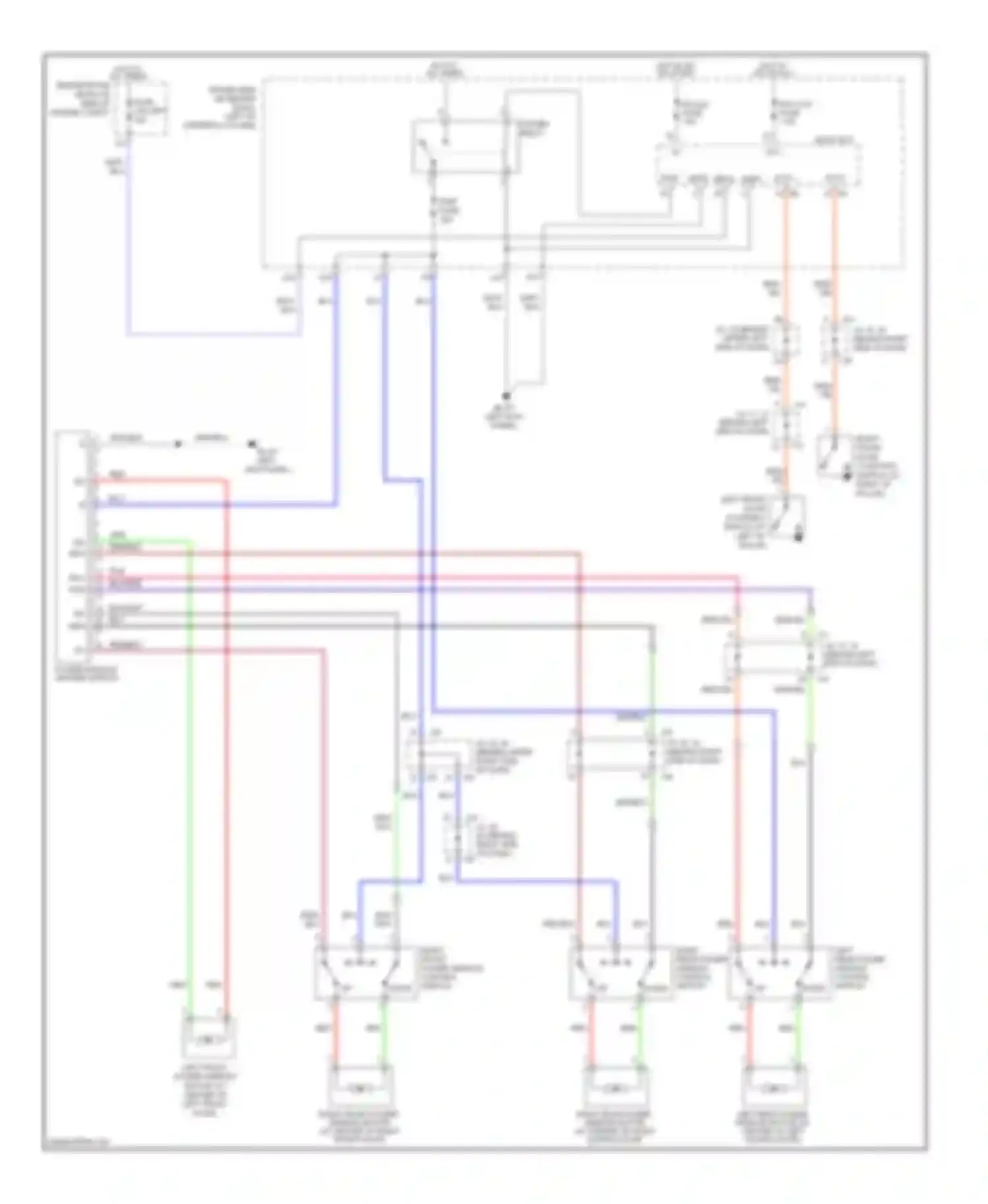 Sienna Toyota II facelift (2005-2010): Power windows circuit, without jam protection