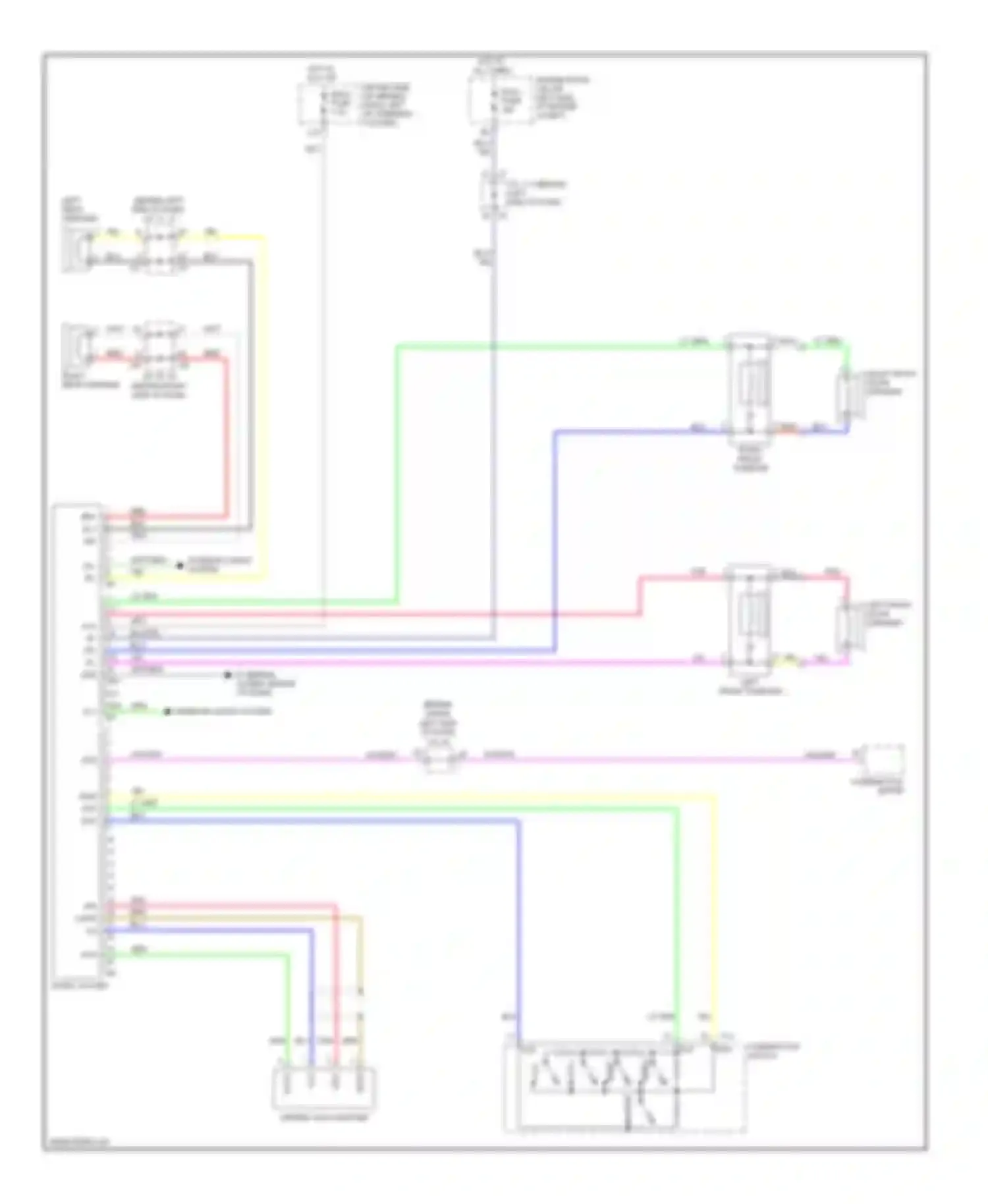 Sienna Toyota II facelift (2005-2010): 6-speaker system circuit, without rear seat entertainment