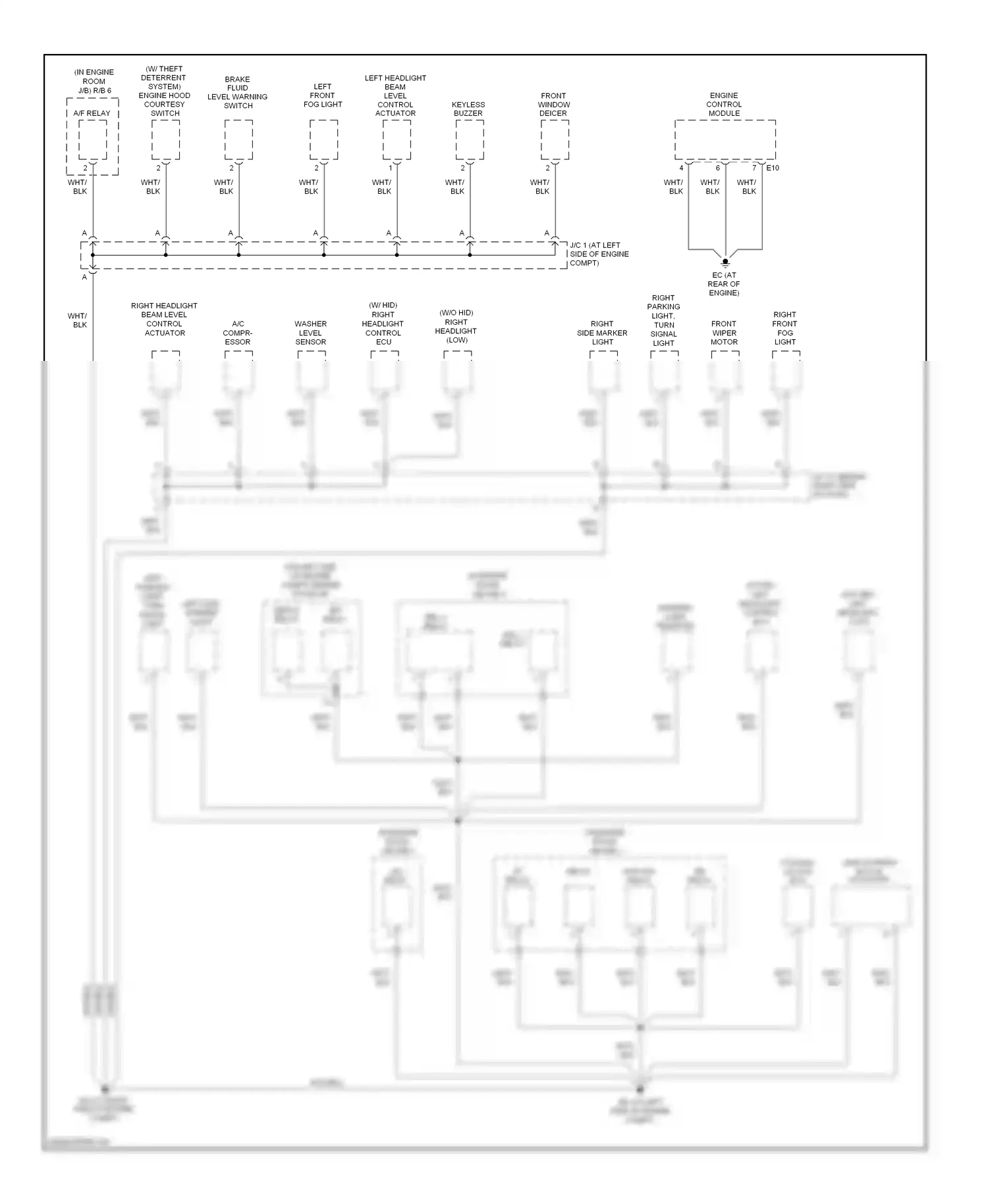 Toyota Sienna II facelift (2005-2010) engine control module wiring diagram  (2 of 3)