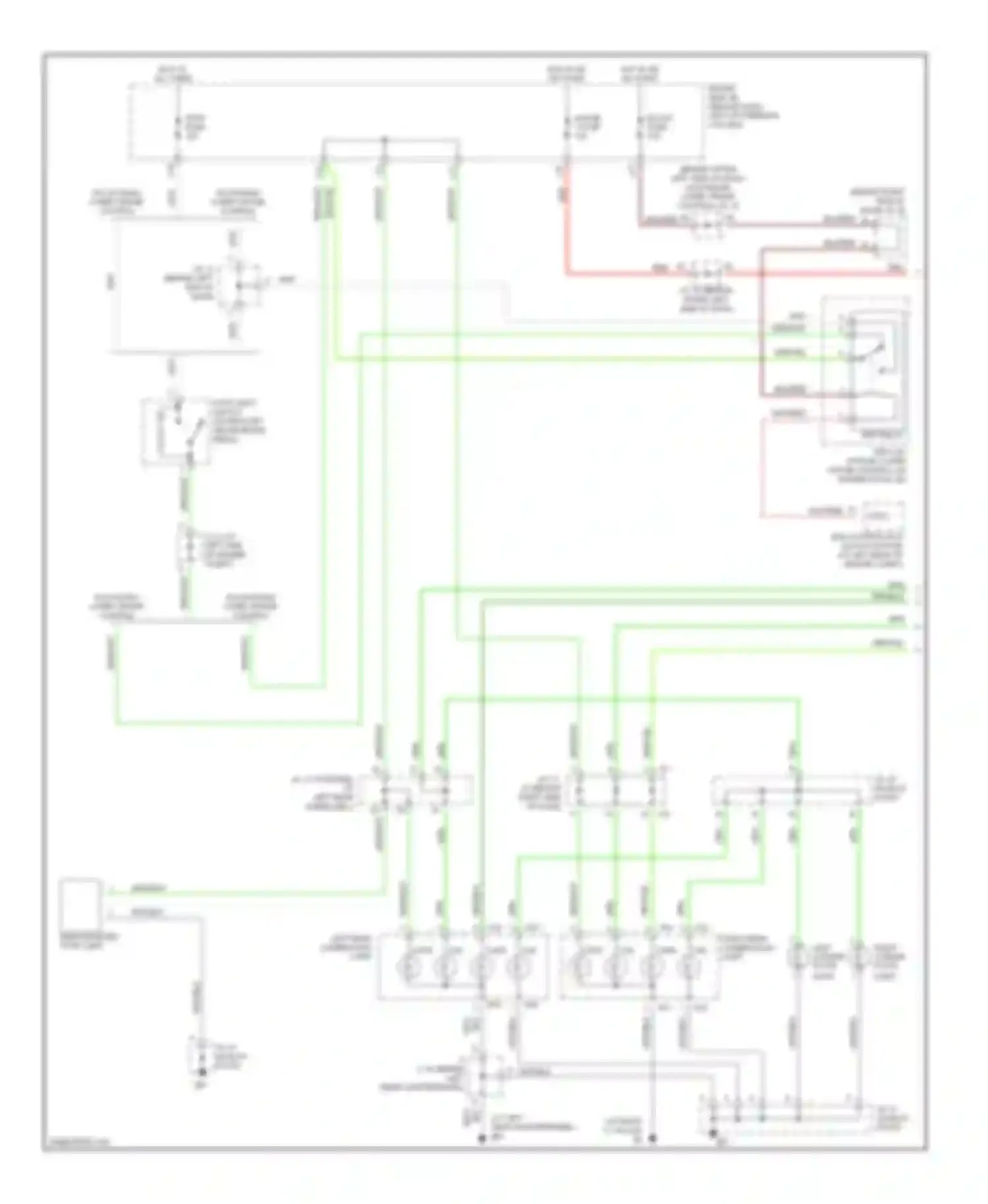 Sienna Toyota II (2003-2005): Exterior lamps circuit (1 of 2)