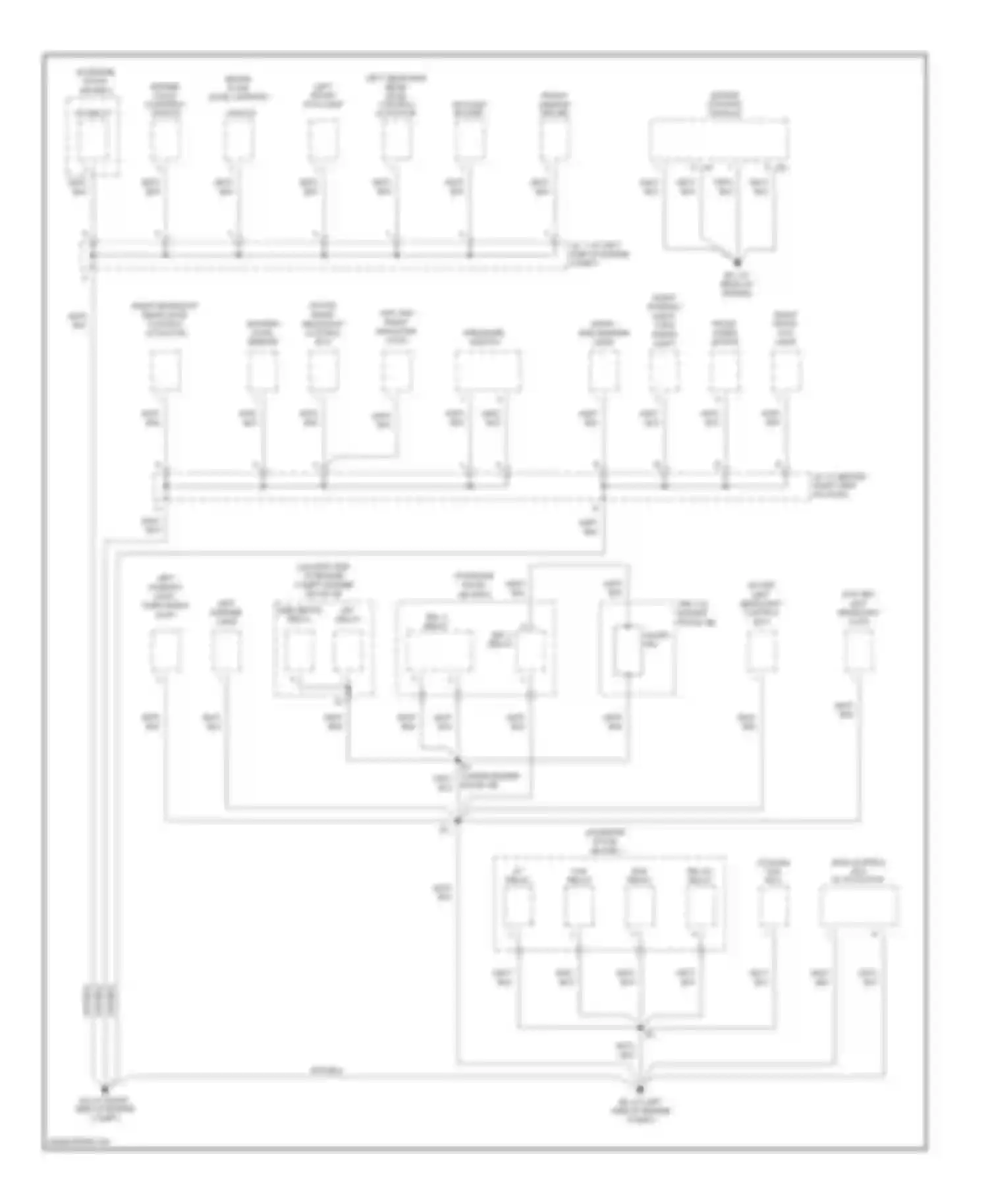 Sienna Toyota II (2003-2005): Ground distribution circuit (1 of 4)