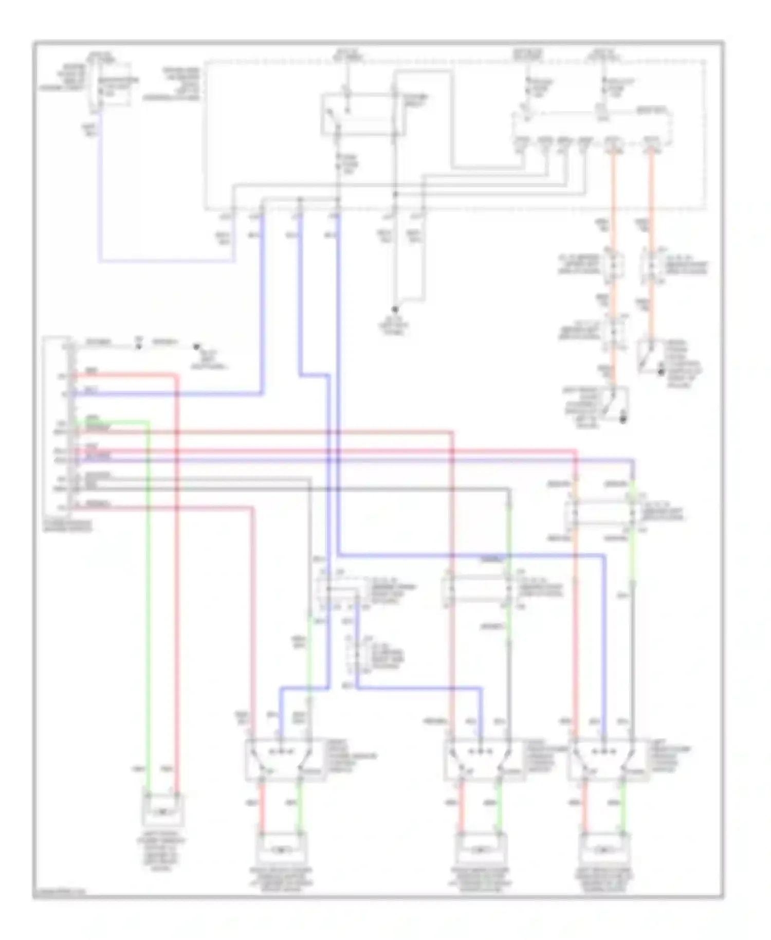 Sienna Toyota II (2003-2005): Power windows circuit, without jam protection