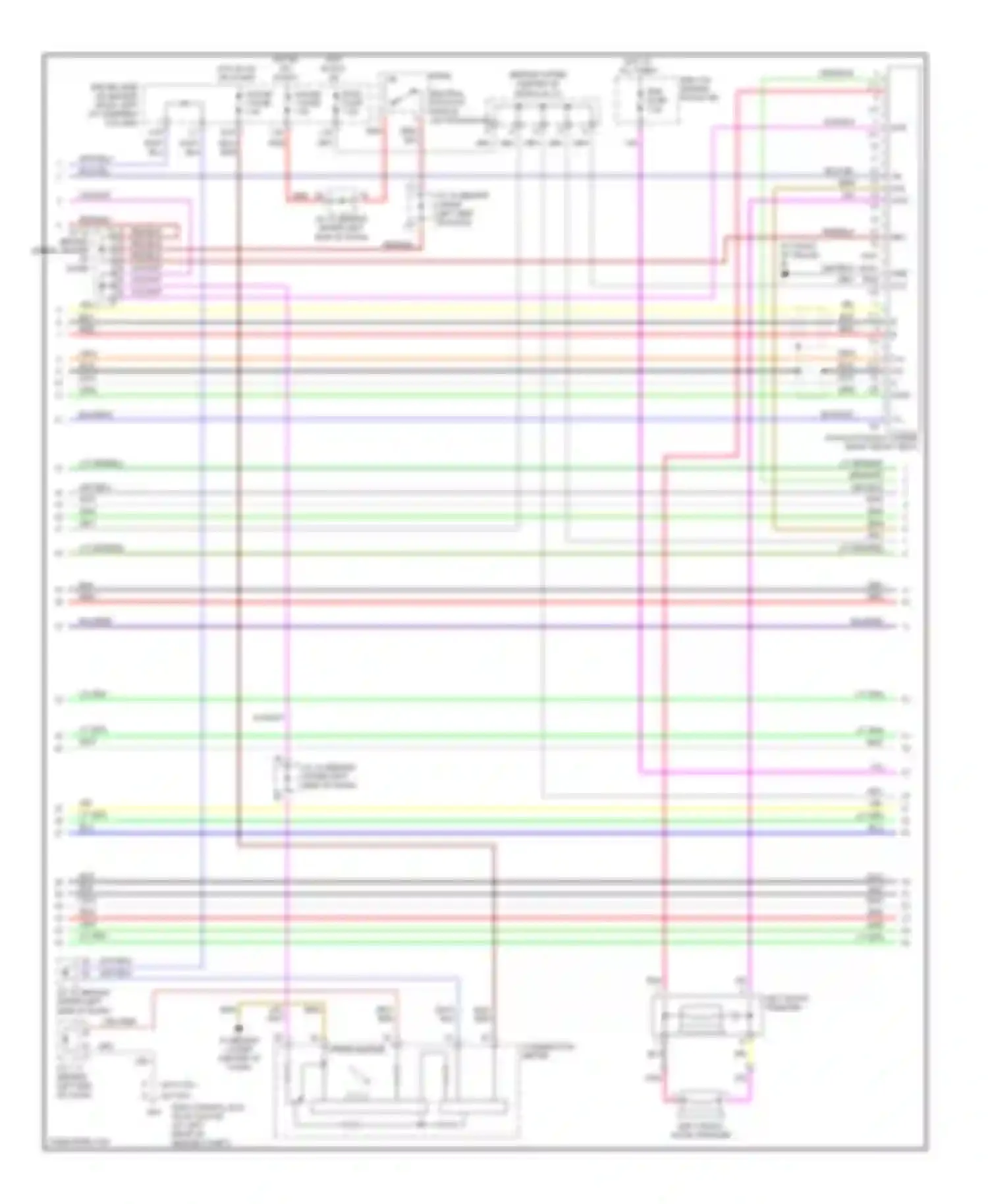Sienna Toyota II (2003-2005): 10-speaker system circuit, with navigation with rear seat audio (2 of 3)