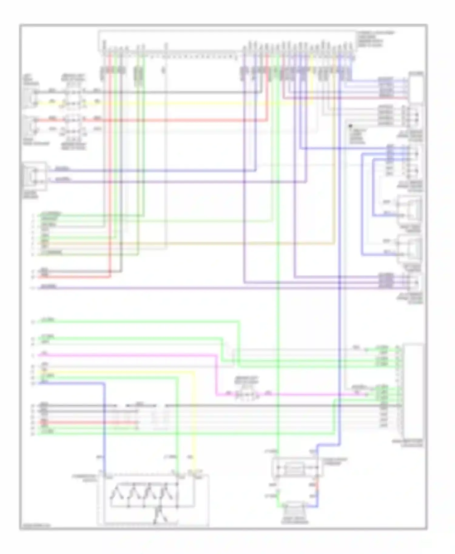 Sienna Toyota II (2003-2005): 10-speaker system circuit, with navigation with rear seat audio (3 of 3)