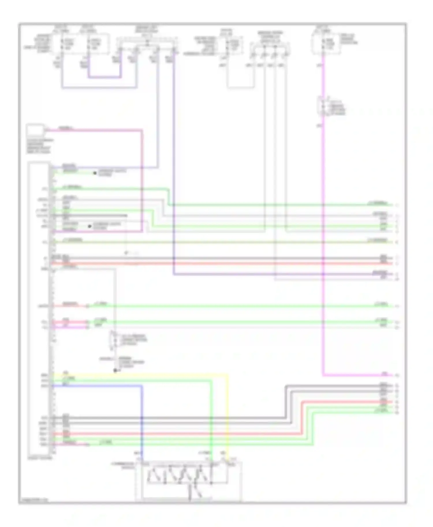 Sienna Toyota II (2003-2005): 10-speaker system circuit, without navigation with rear seat audio (1 of 2)