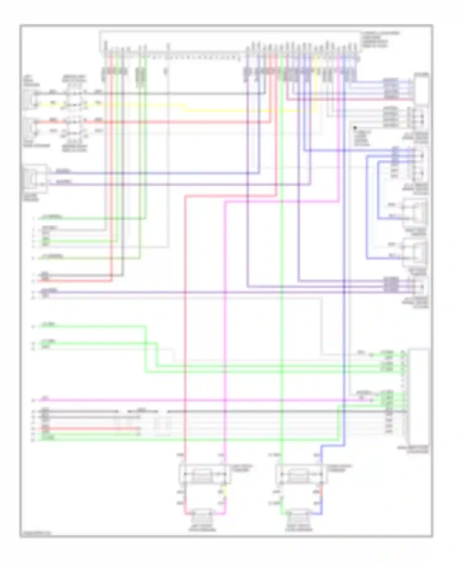 Sienna Toyota II (2003-2005): 10-speaker system circuit, without navigation with rear seat audio (2 of 2)