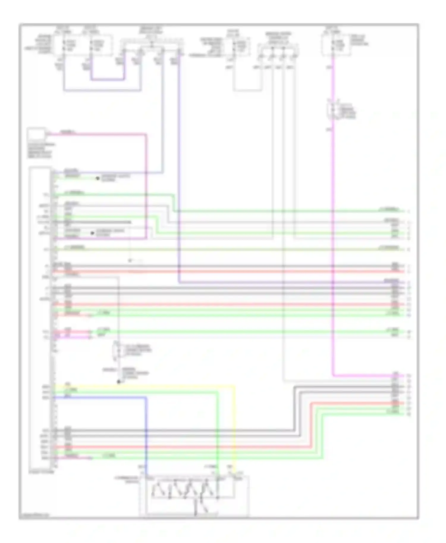 Sienna Toyota II (2003-2005): 10-speaker system circuit, without navigation with rear seat entertainment (1 of 3)