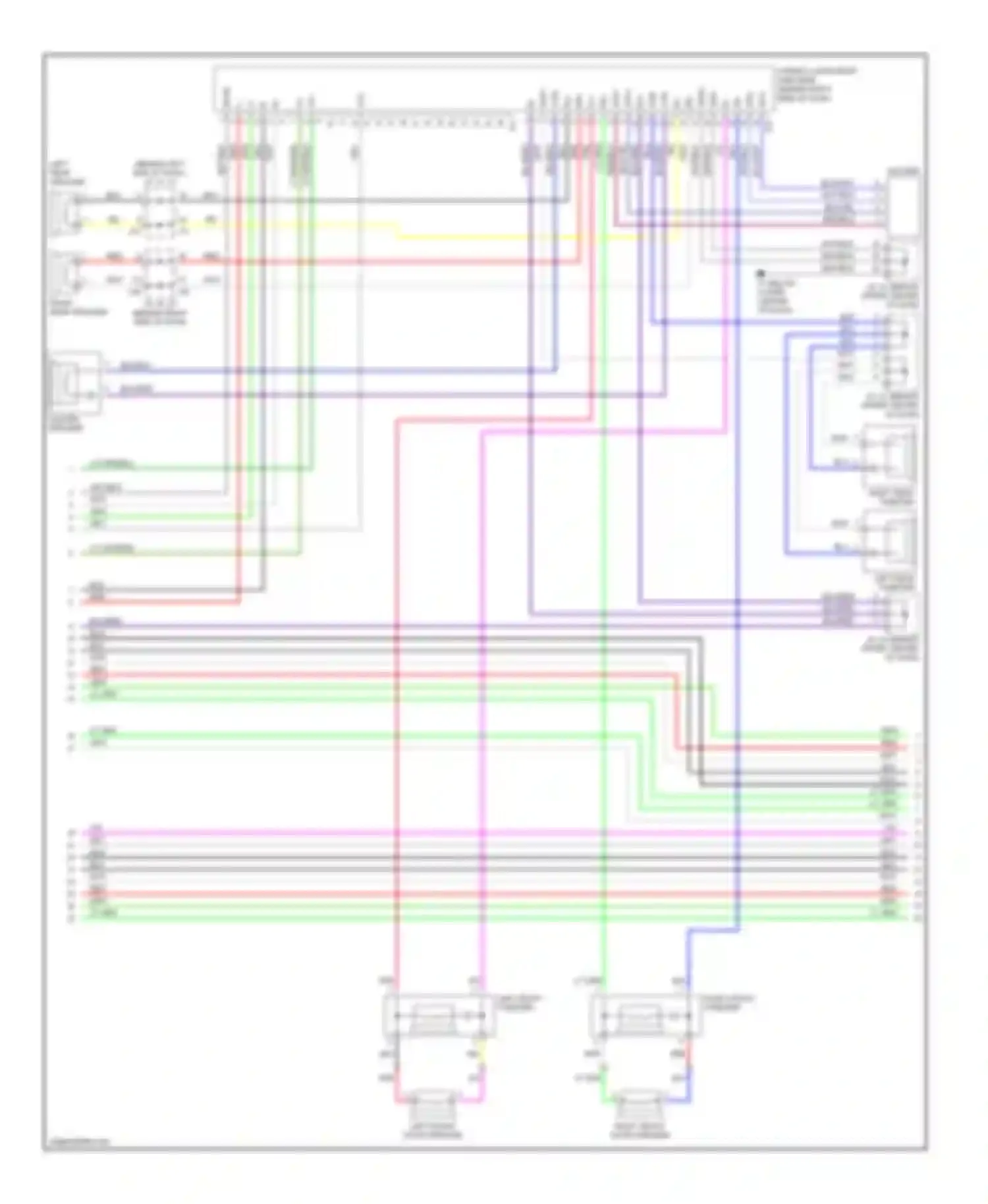 Sienna Toyota II (2003-2005): 10-speaker system circuit, without navigation with rear seat entertainment (2 of 3)