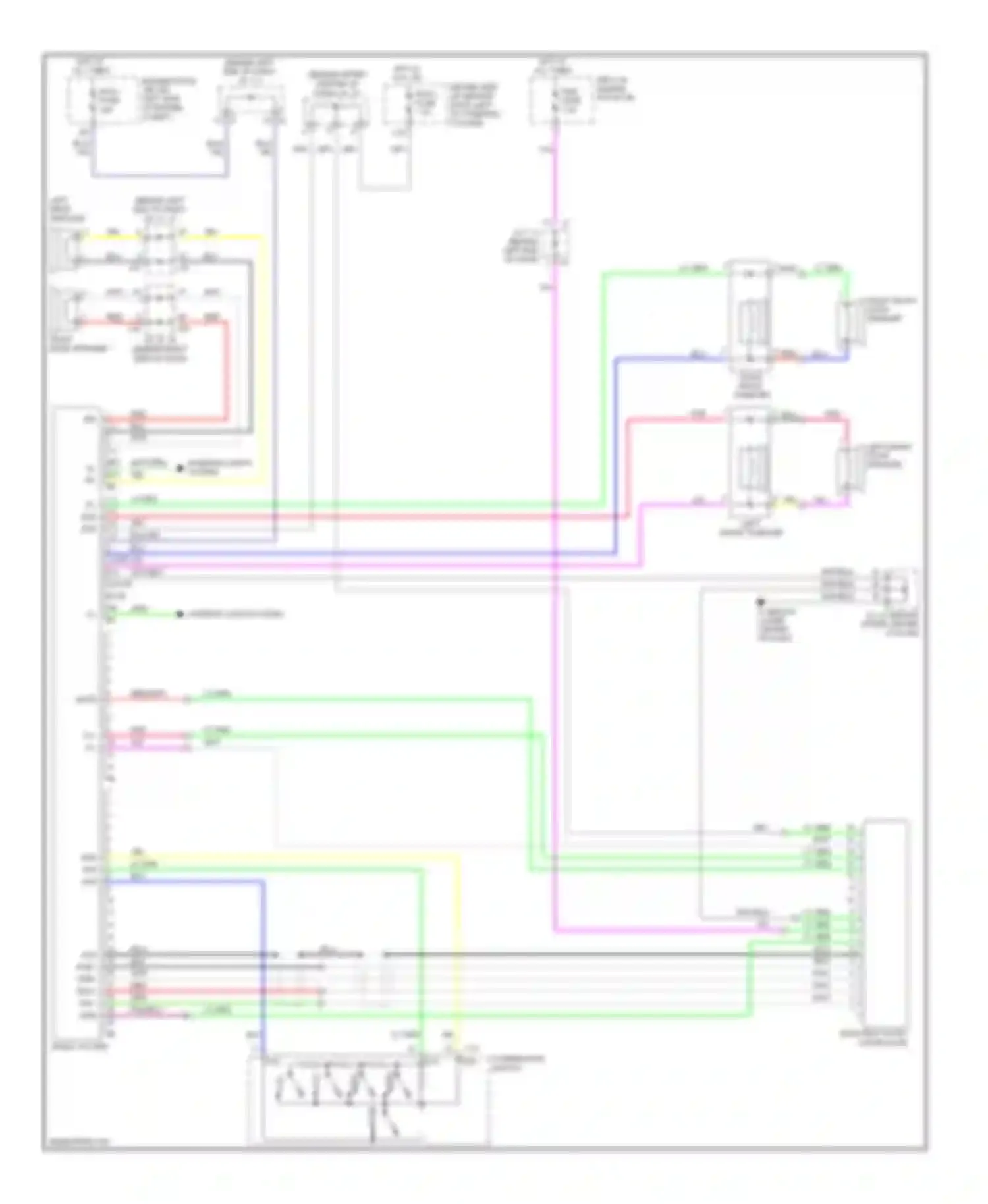 Sienna Toyota II (2003-2005): 6-speaker system circuit, without navigation with rear seat audio