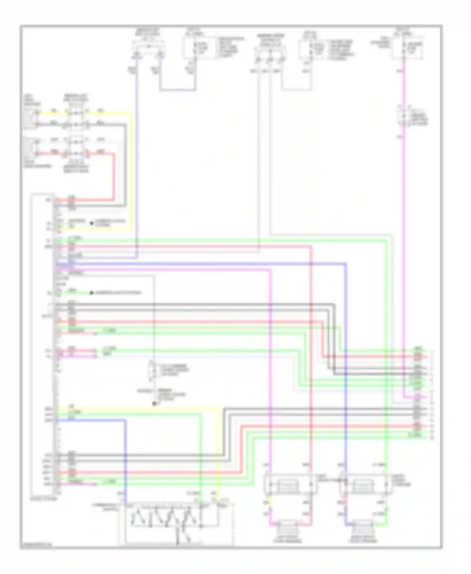 Sienna Toyota II (2003-2005): 6-speaker system circuit, without navigation with rear seat entertainment (1 of 2)