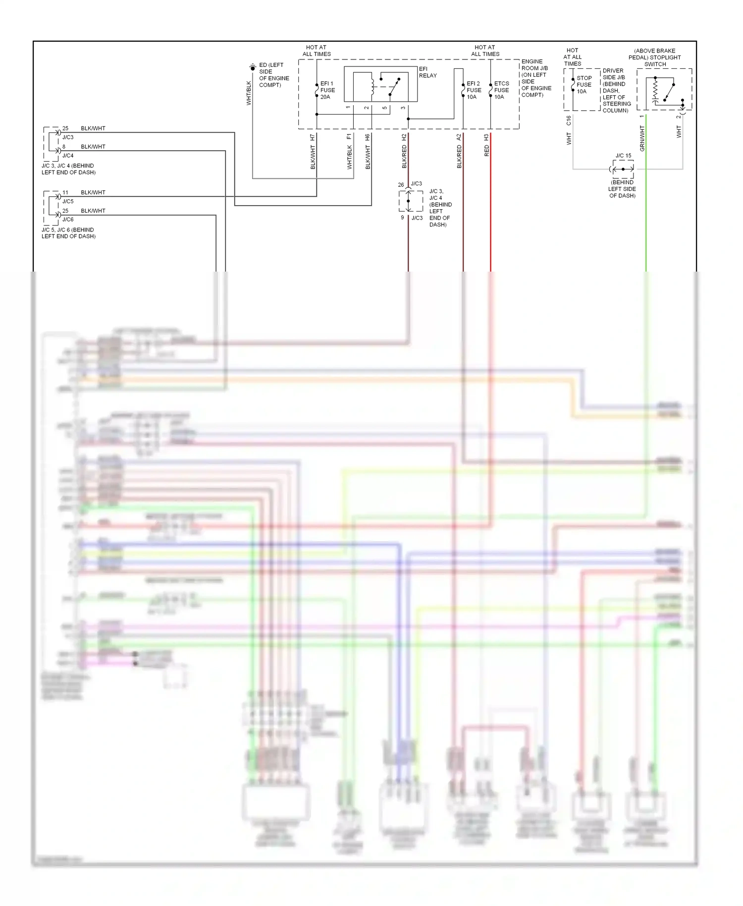 Toyota Sienna II (2003-2005) computer data lines system wiring diagram  (11 of 21)