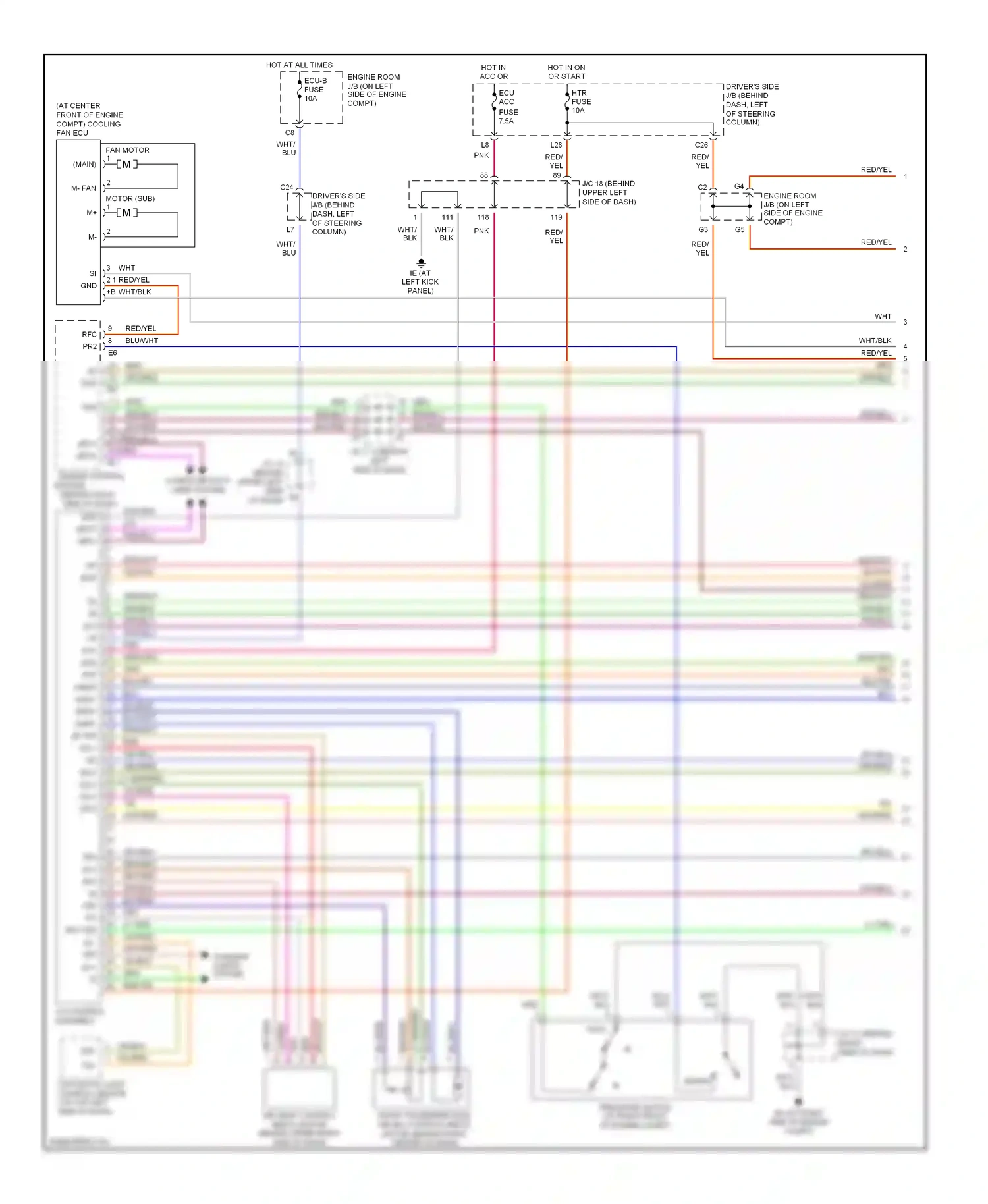 Toyota Sienna II (2003-2005) computer data lines system wiring diagram  (1 of 21)