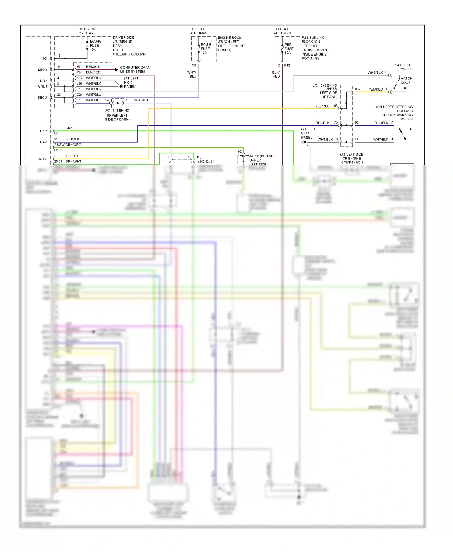 Toyota Sienna II (2003-2005) computer data lines system wiring diagram  (17 of 21)
