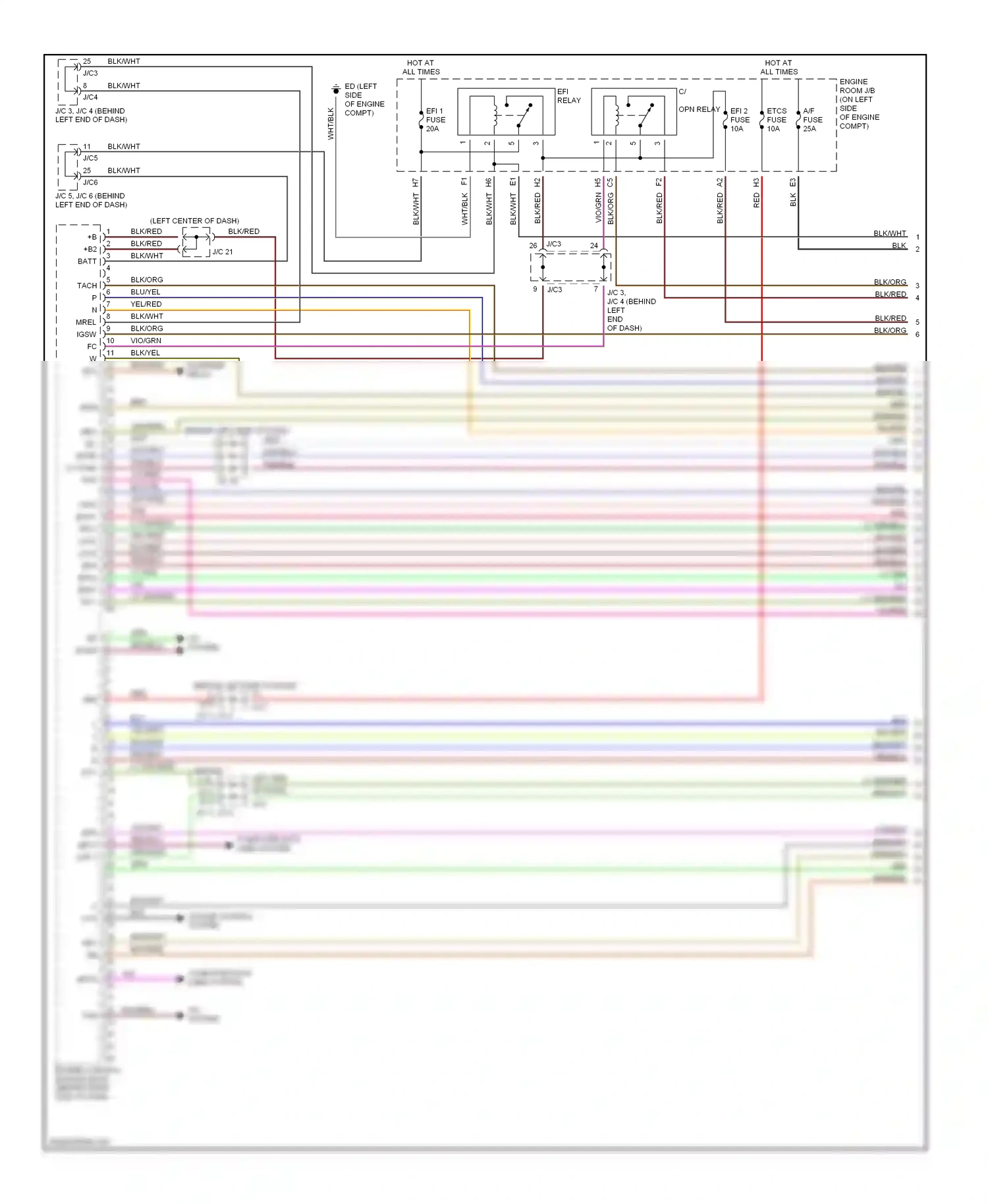 Toyota Sienna II (2003-2005) computer data lines system wiring diagram  (10 of 21)
