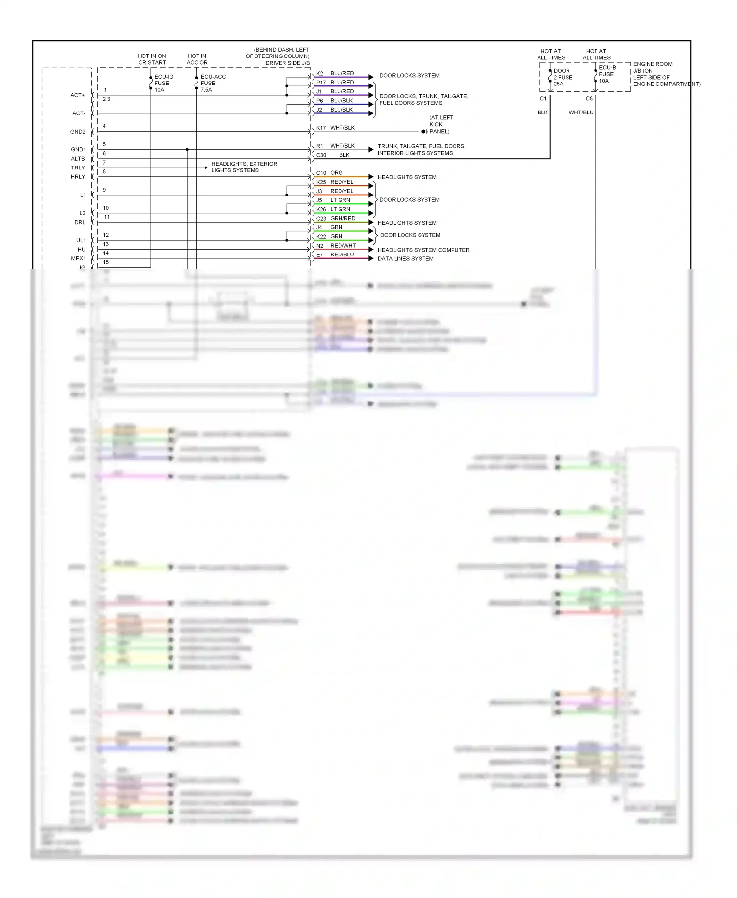 Toyota Sienna II (2003-2005) computer data lines system wiring diagram  (3 of 21)