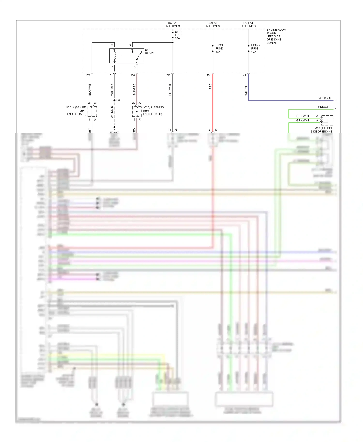 Toyota Sienna II (2003-2005) computer data lines system wiring diagram  (4 of 21)