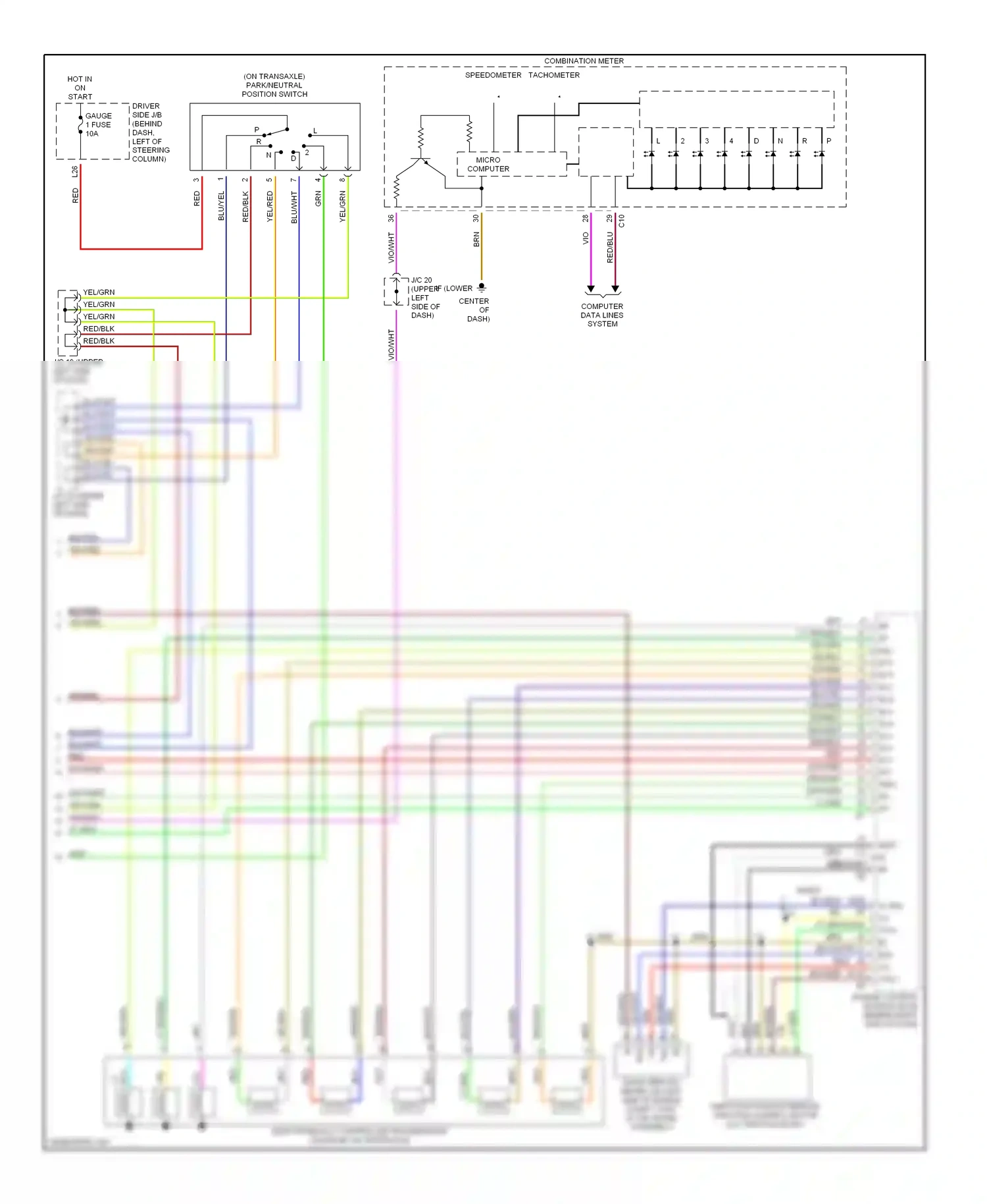 Toyota Sienna II (2003-2005) computer data lines system wiring diagram  (12 of 21)