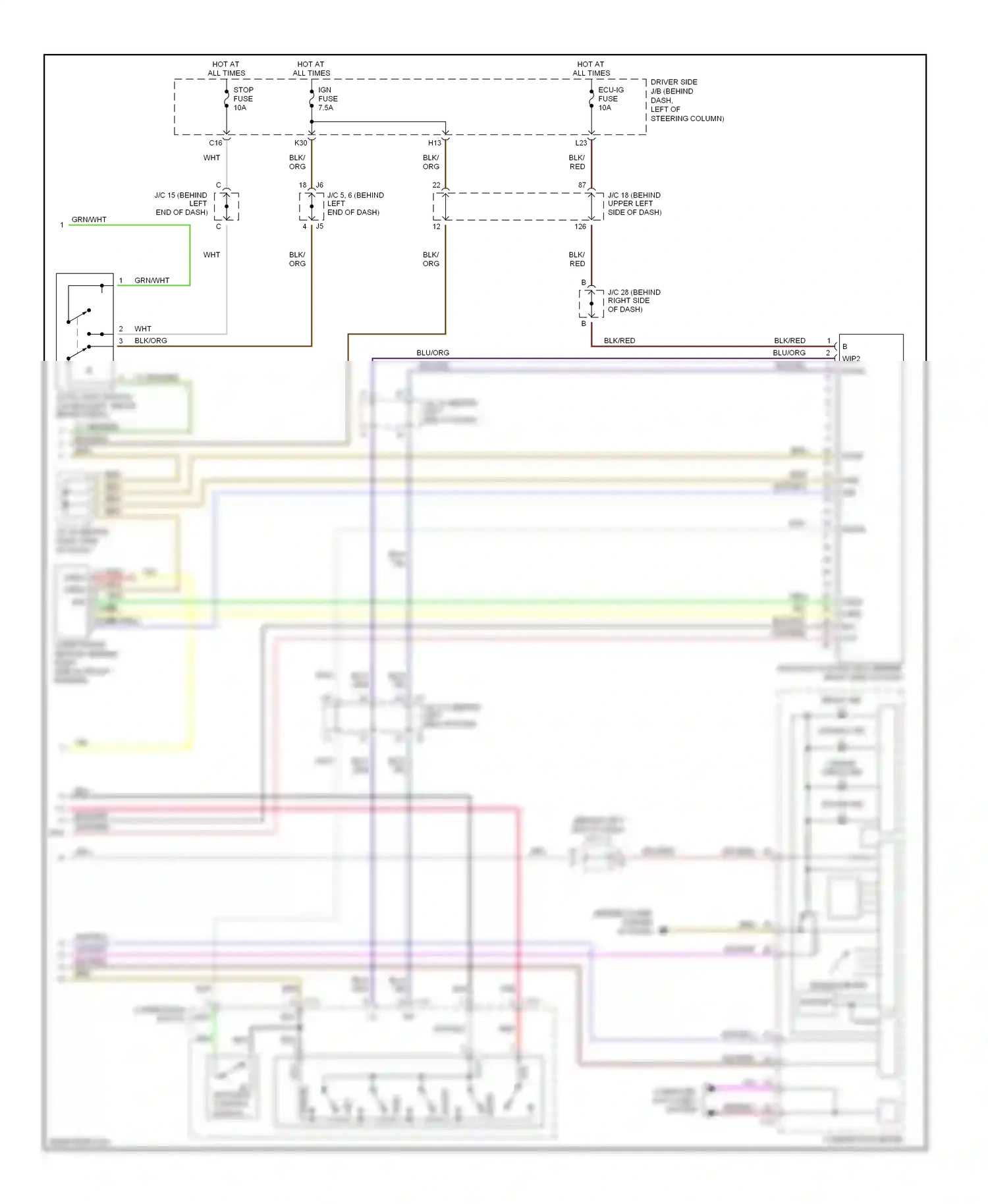 Toyota Sienna II (2003-2005) computer data lines system wiring diagram  (7 of 21)