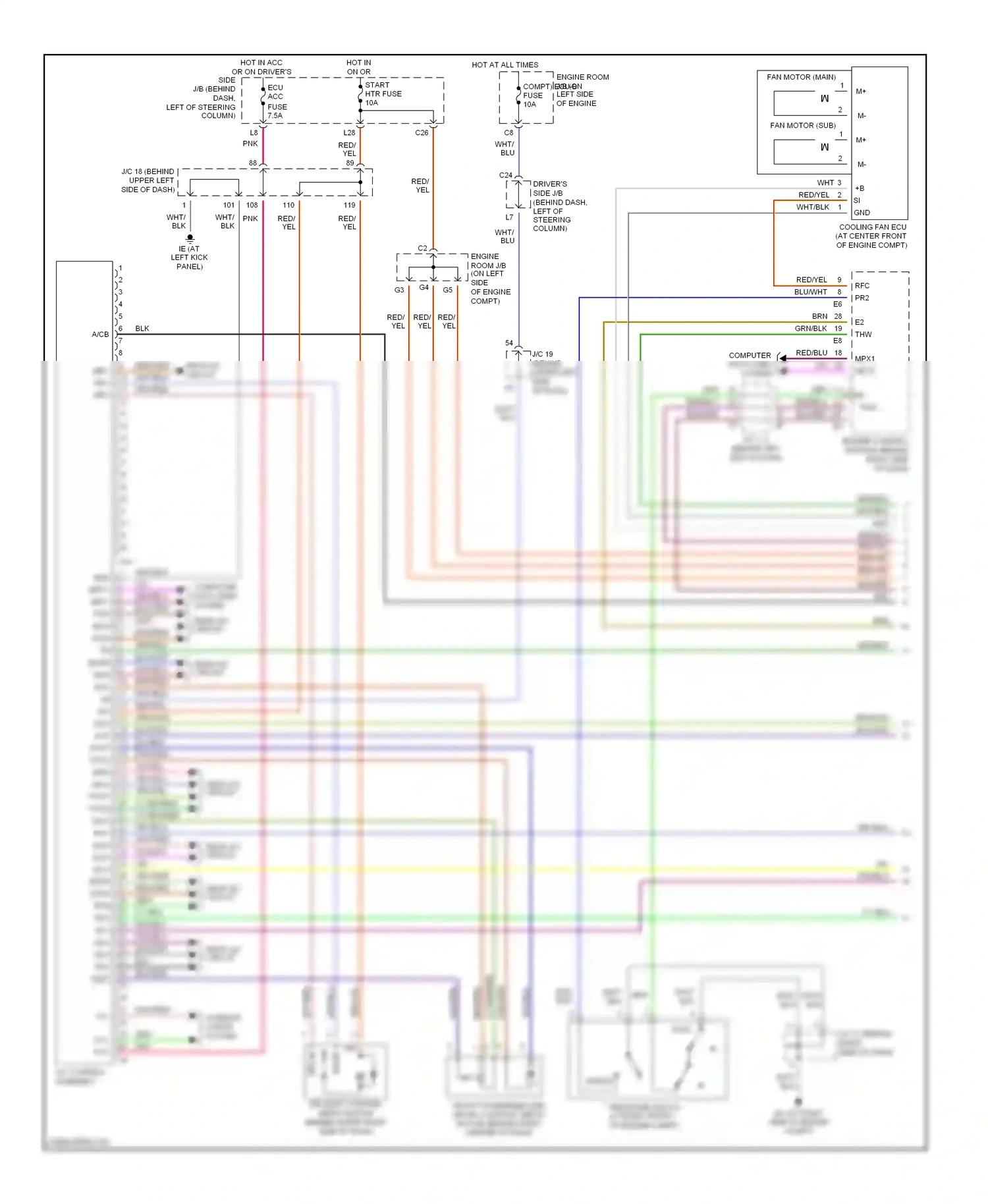 Toyota Sienna II (2003-2005) computer data lines system wiring diagram  (9 of 21)