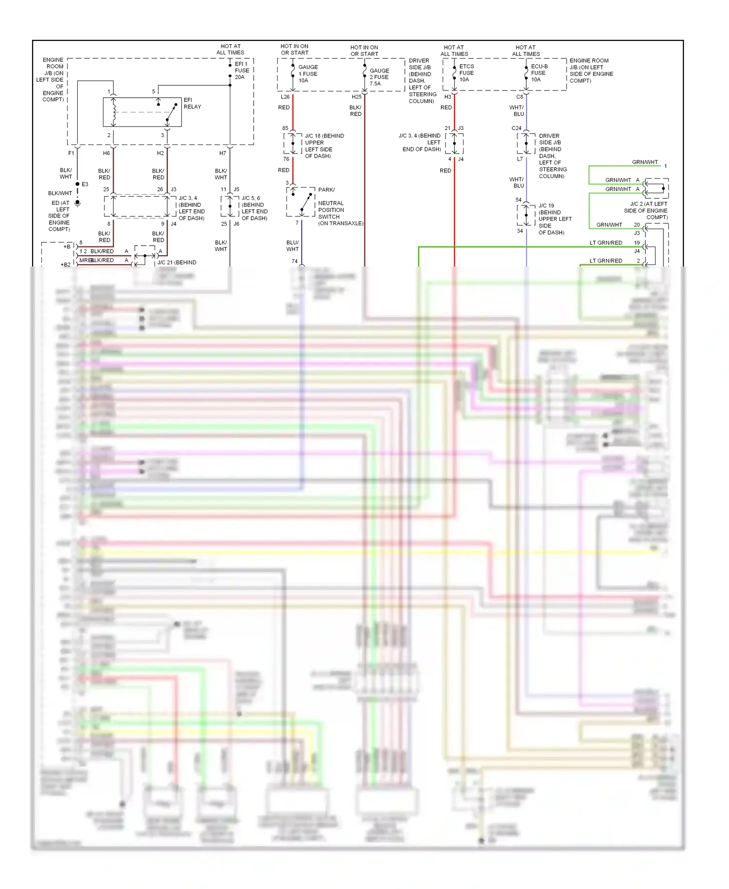 Toyota Sienna II (2003-2005) computer data lines system wiring diagram  (6 of 21)