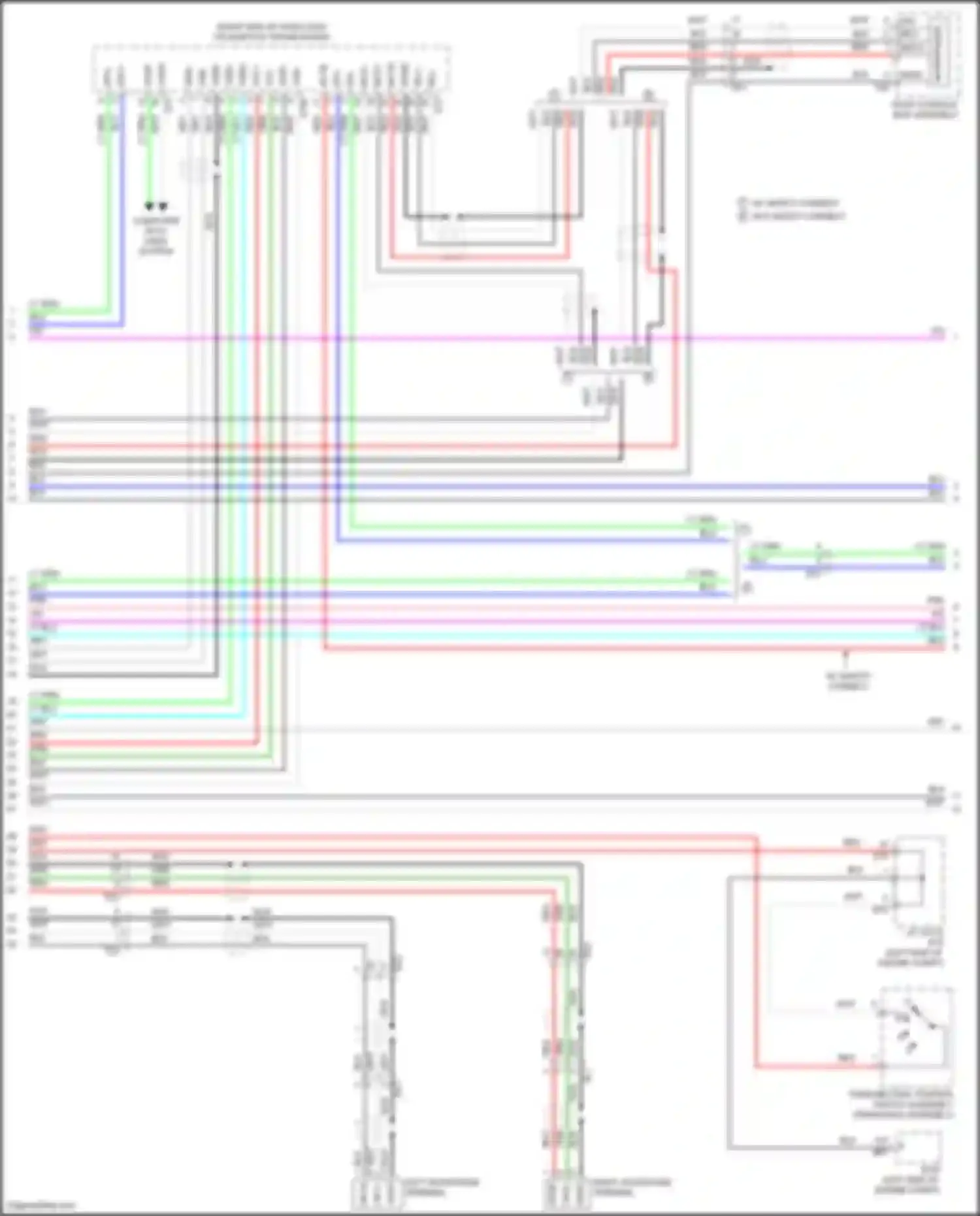 Sienna Toyota III facelift 2 (2017-2020): Radio circuit, w/ separate amplifier (3 of 7)