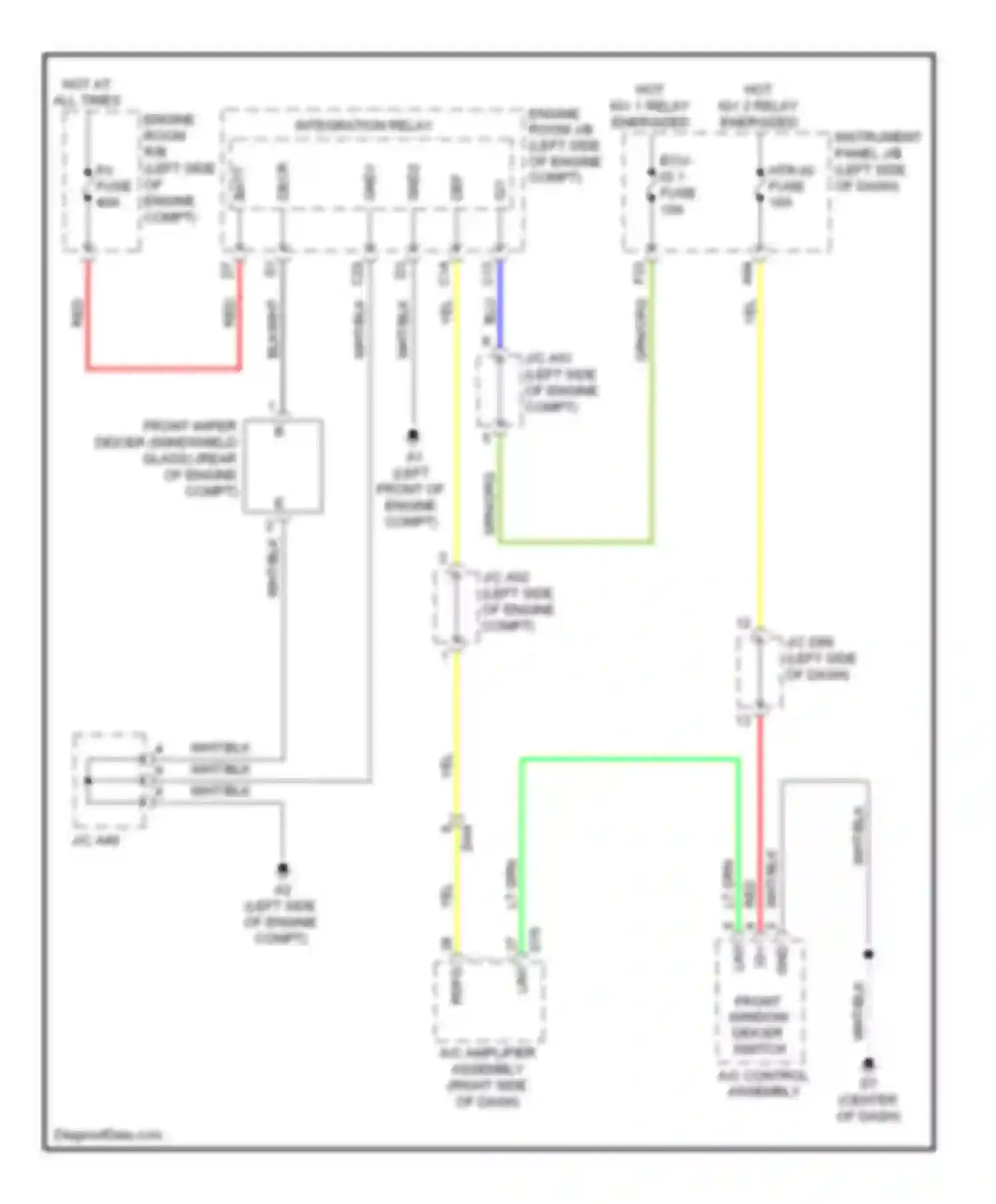 Sienna Toyota III (2010-2014): Front deicer circuit