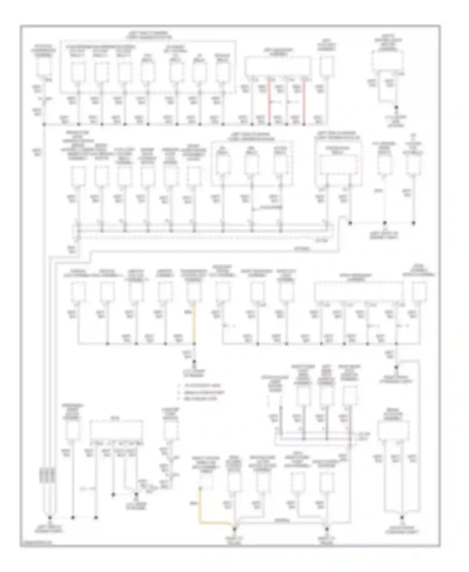 Sienna Toyota III (2010-2014): Ground distribution circuit (1 of 6)