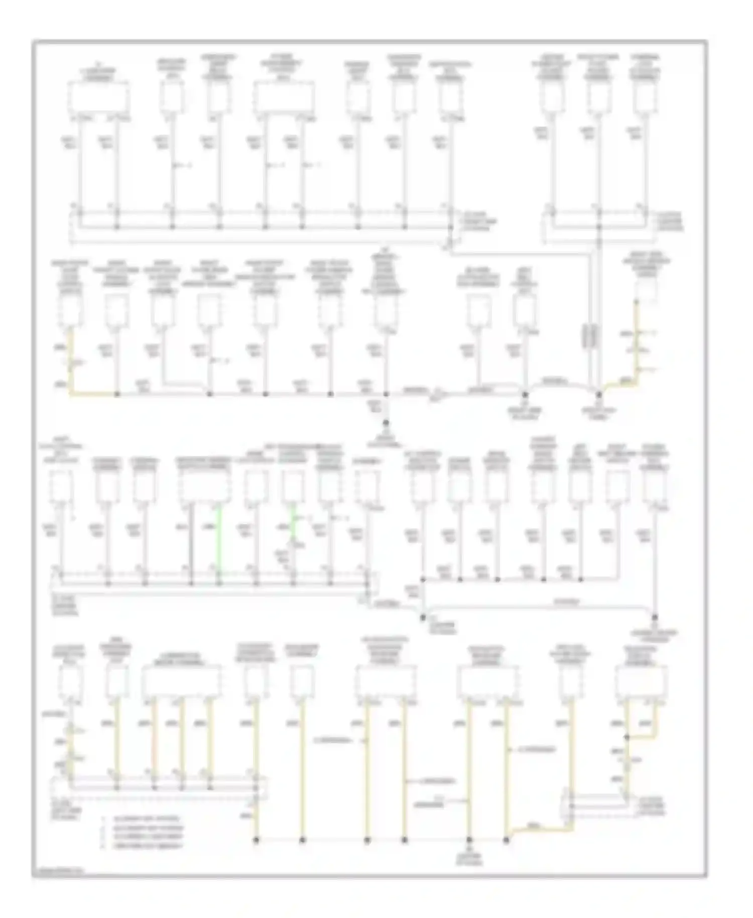 Sienna Toyota III (2010-2014): Ground distribution circuit (4 of 6)