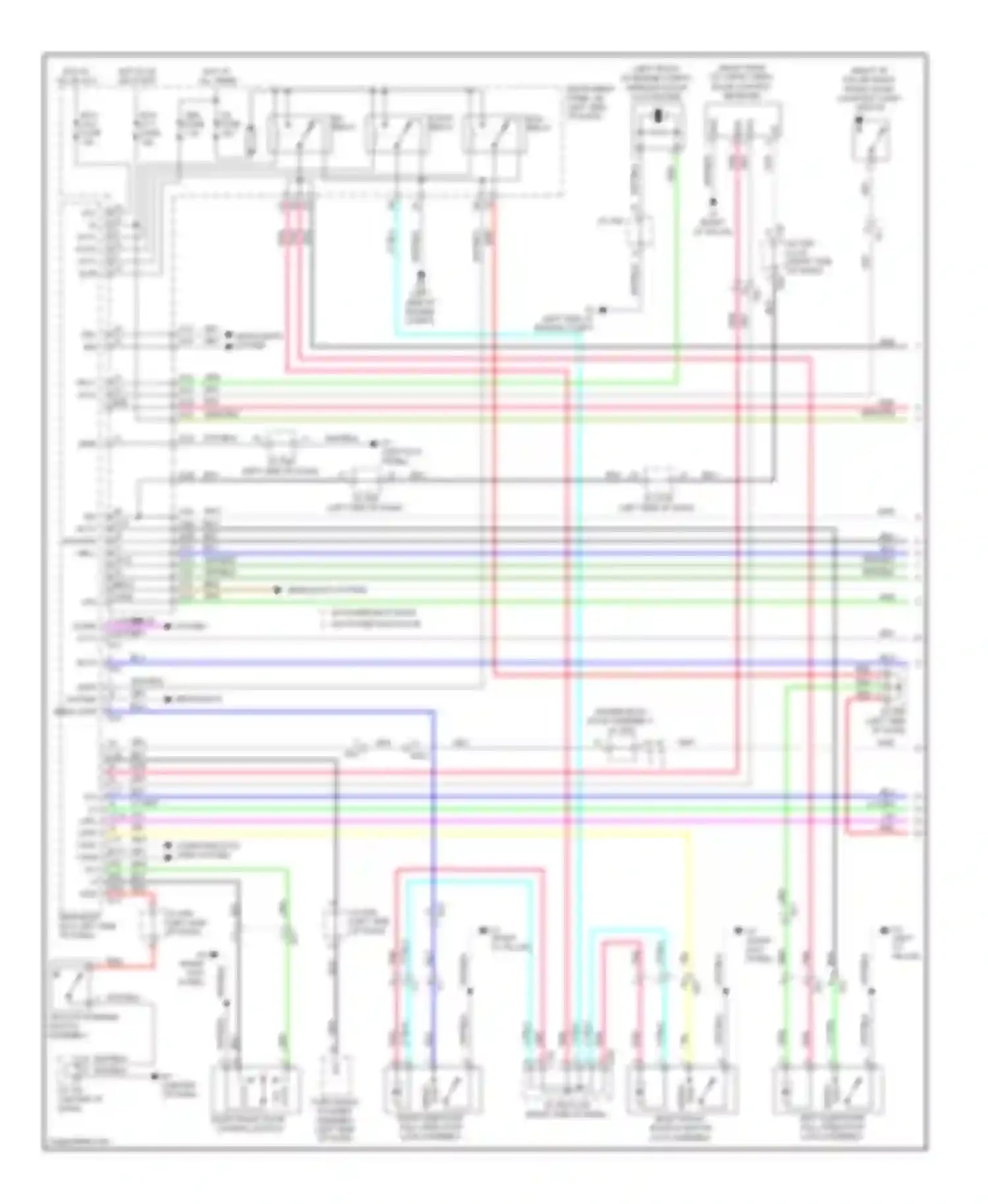 Sienna Toyota III (2010-2014): Power door locks circuit, without smart key system (1 of 2)