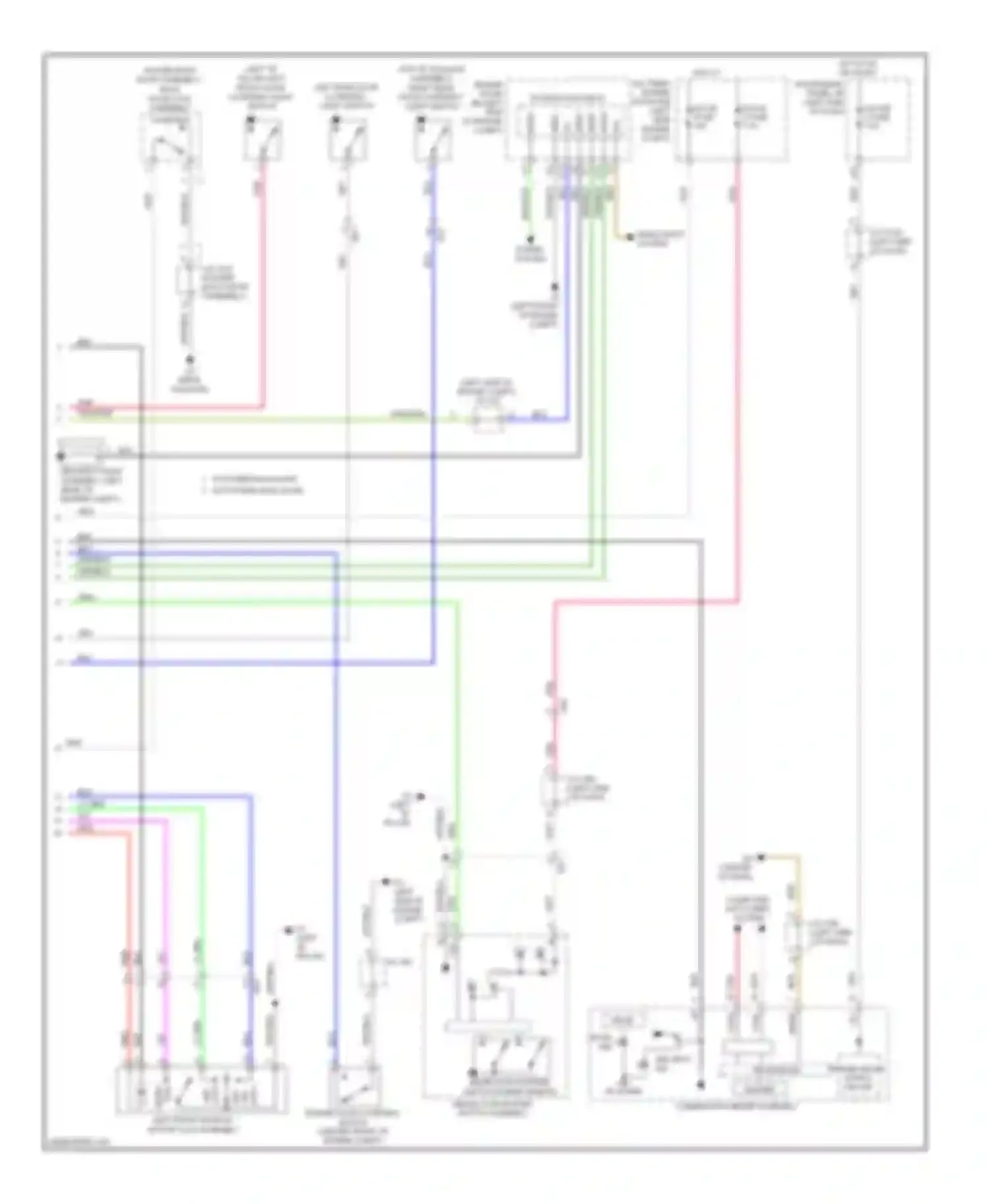 Sienna Toyota III (2010-2014): Power door locks circuit, without smart key system (2 of 2)