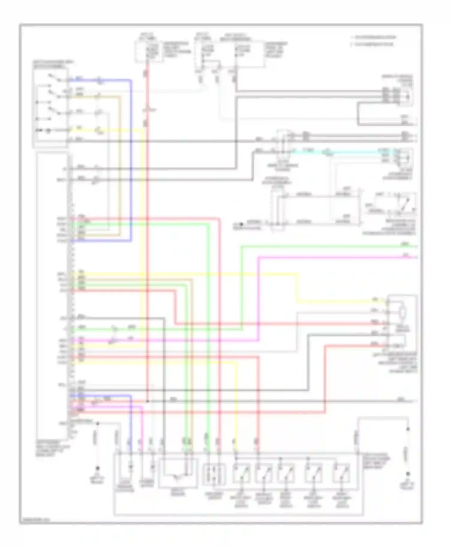 Sienna Toyota III (2010-2014): Third row folding seat circuit (1 of 2)